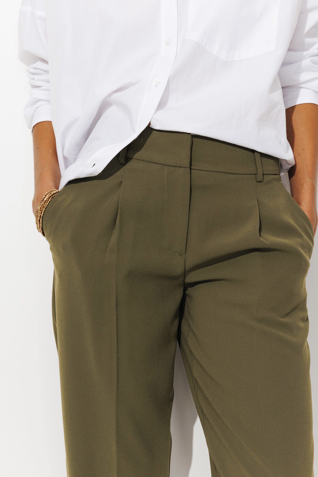 Pantalon à pinces 7/8è Femme