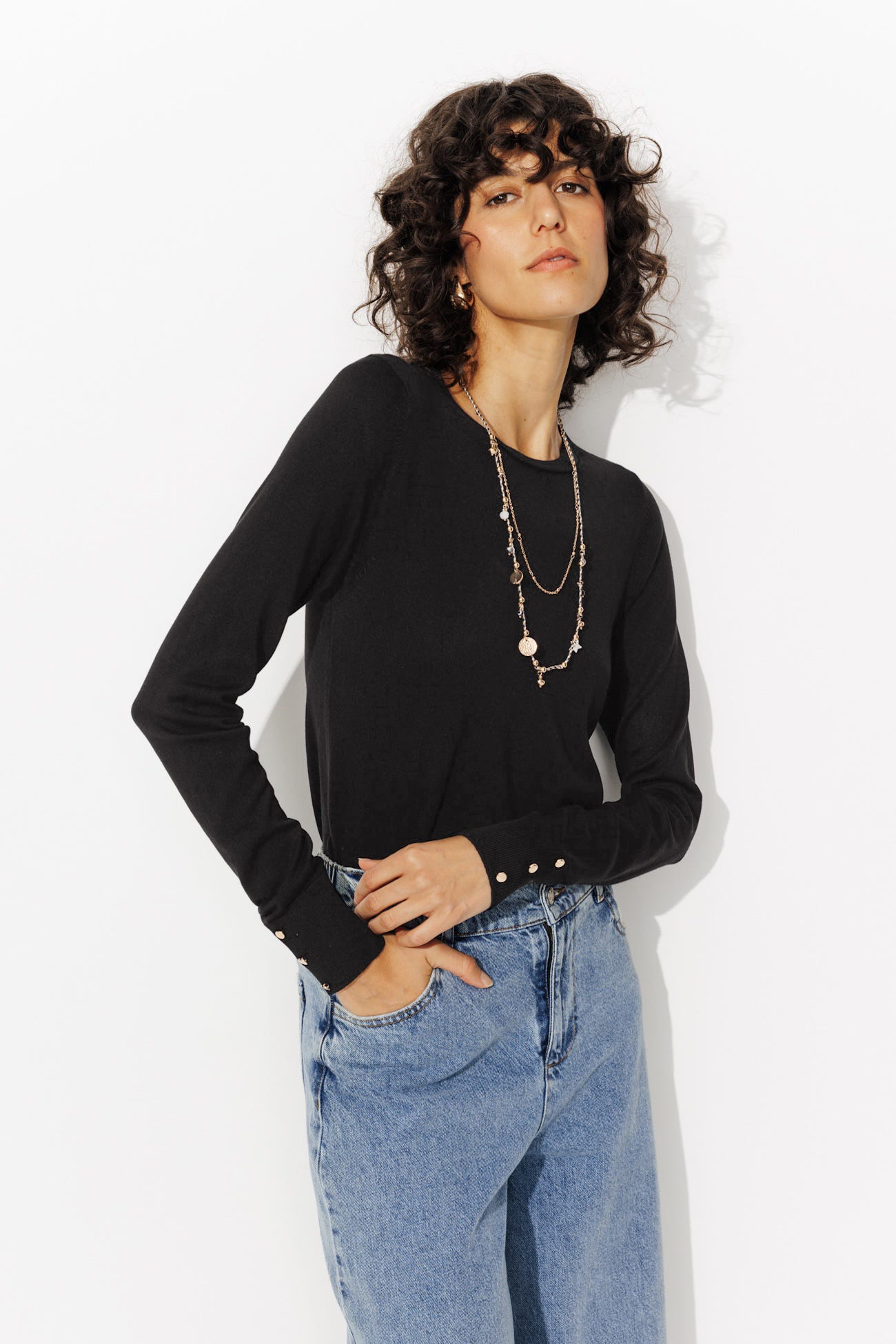 Pull col rond éco-conçu