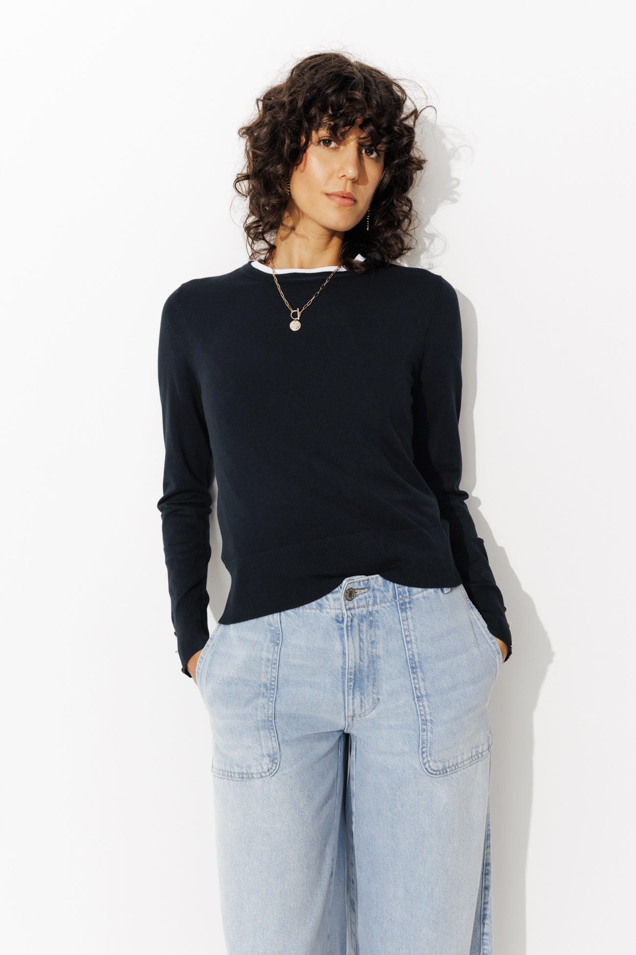 Pull col rond éco-conçu
