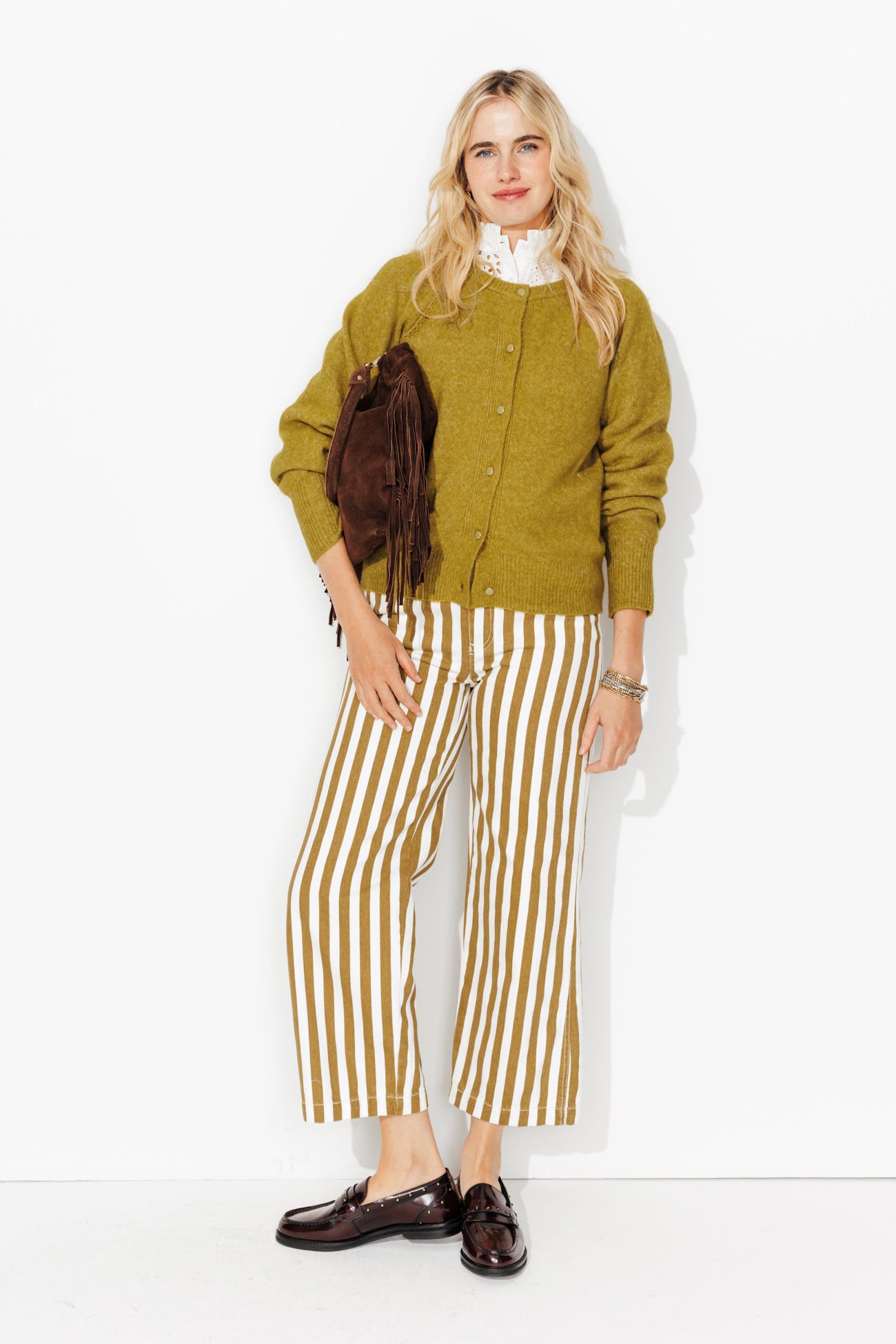 Cardigan mit rundem Kragen