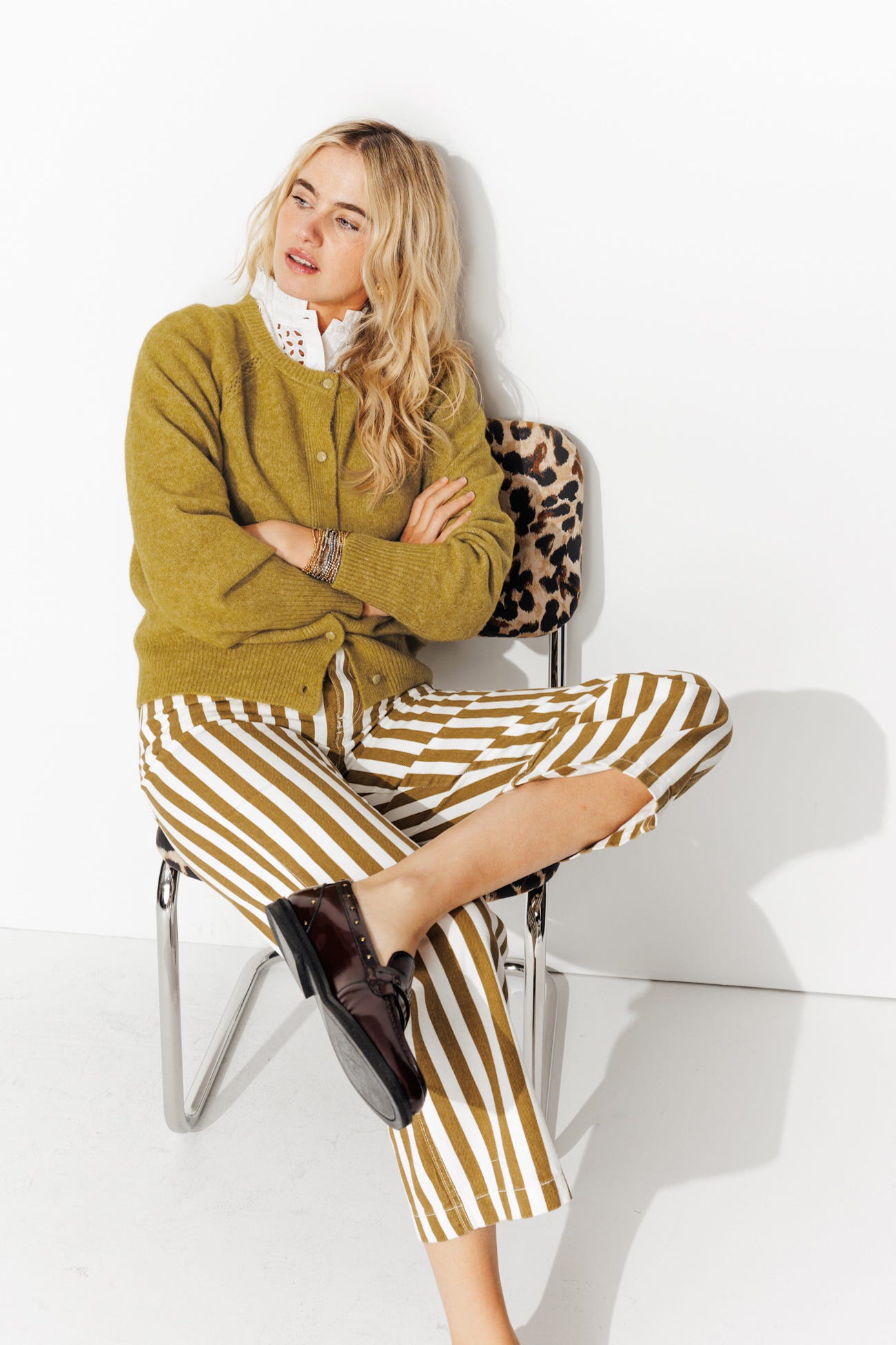 Cardigan mit rundem Kragen