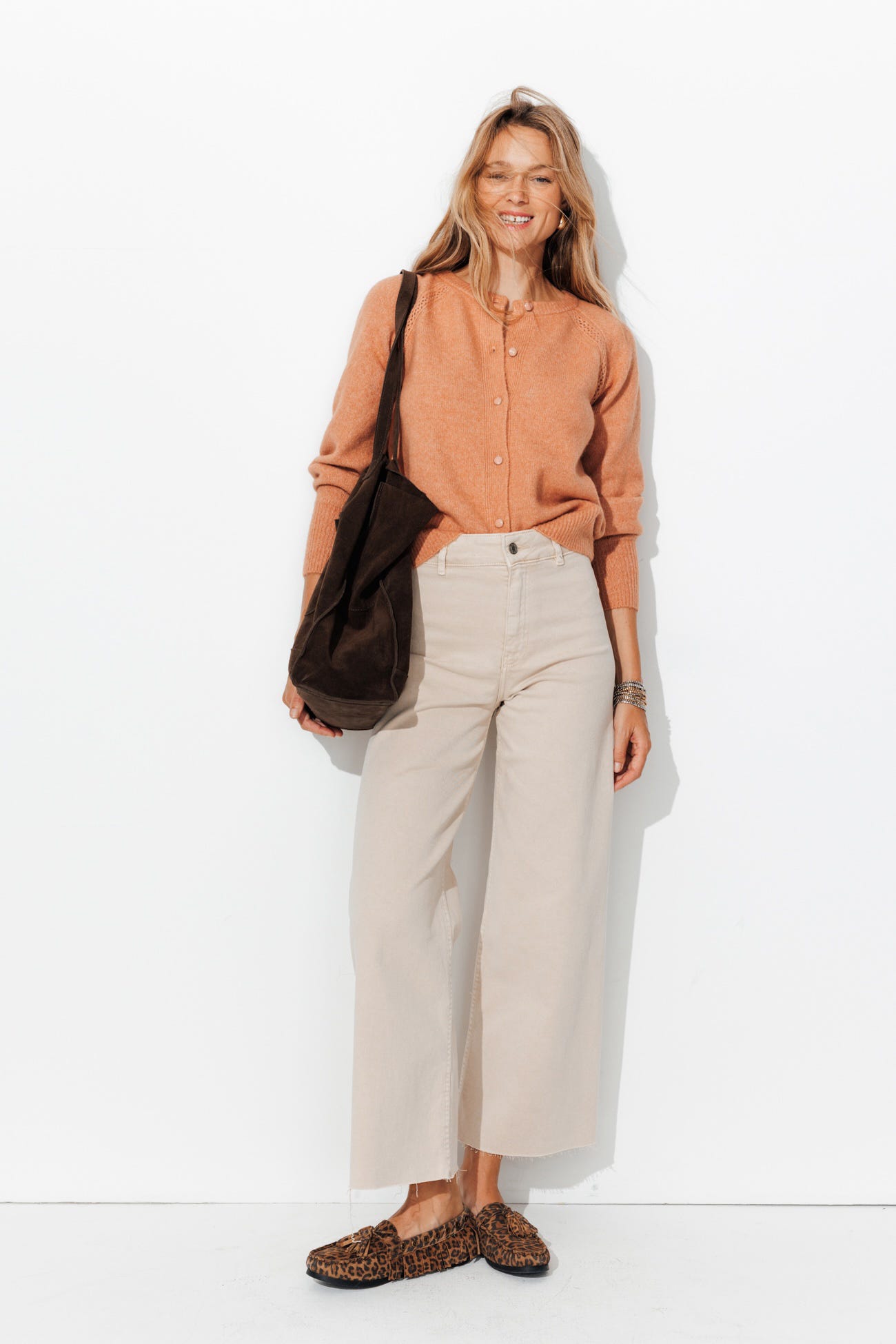 Cardigan mit rundem Kragen