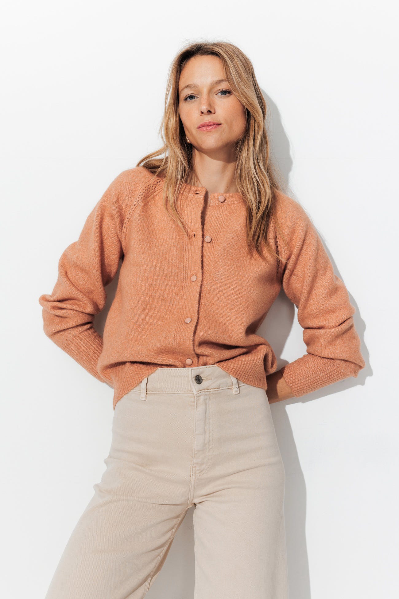 Cardigan mit rundem Kragen