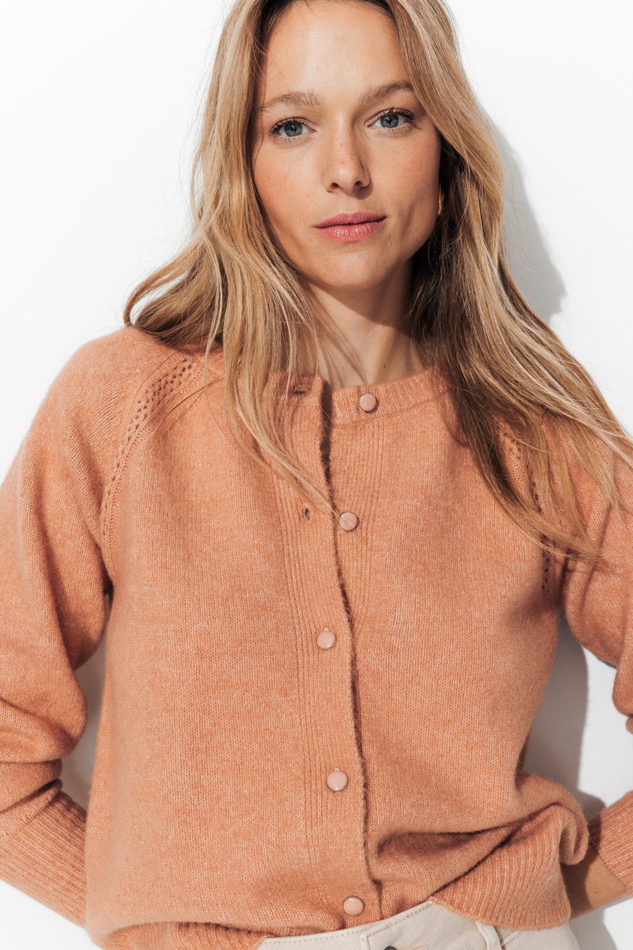 Cardigan mit rundem Kragen