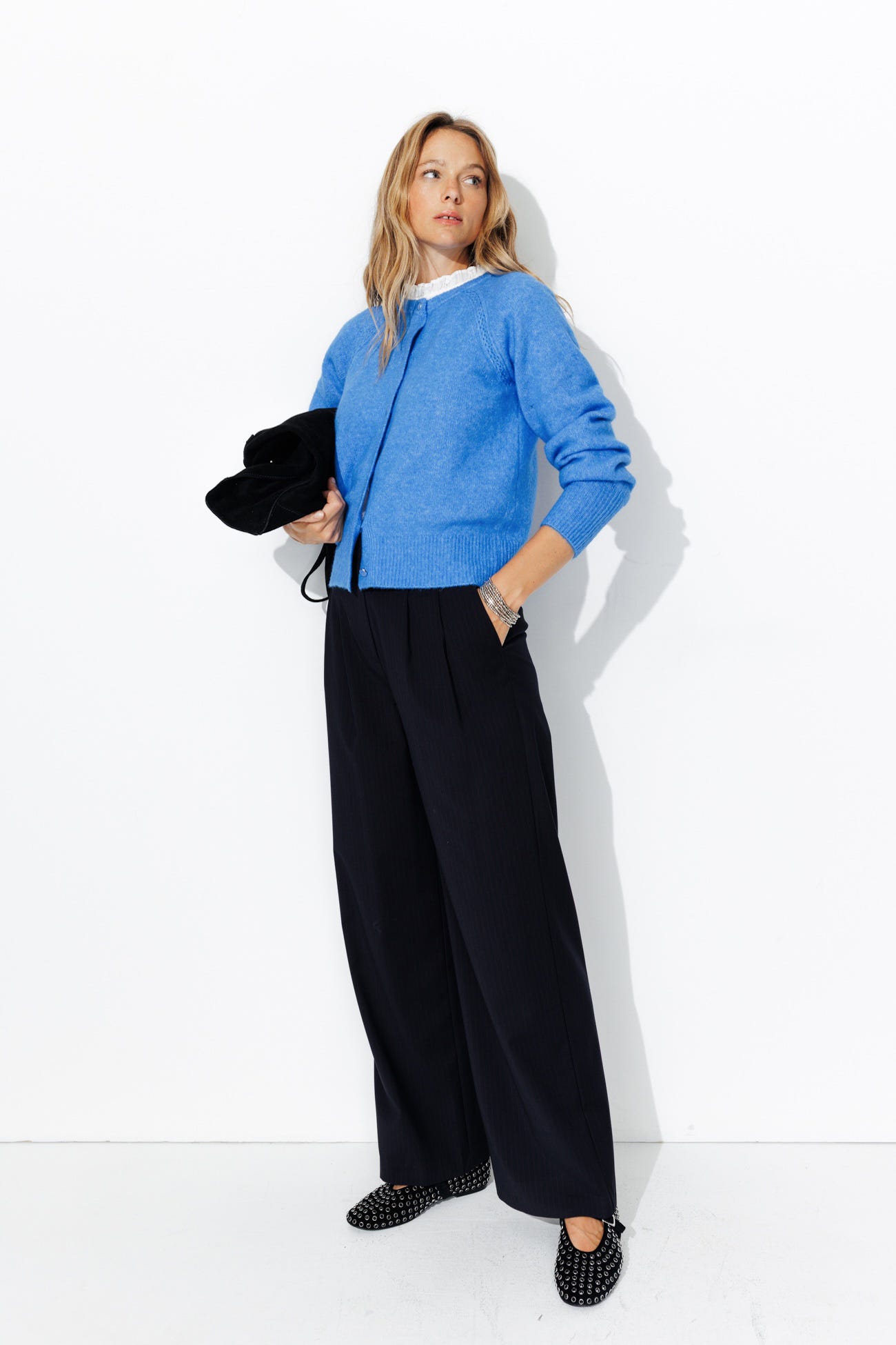 Cardigan mit rundem Kragen