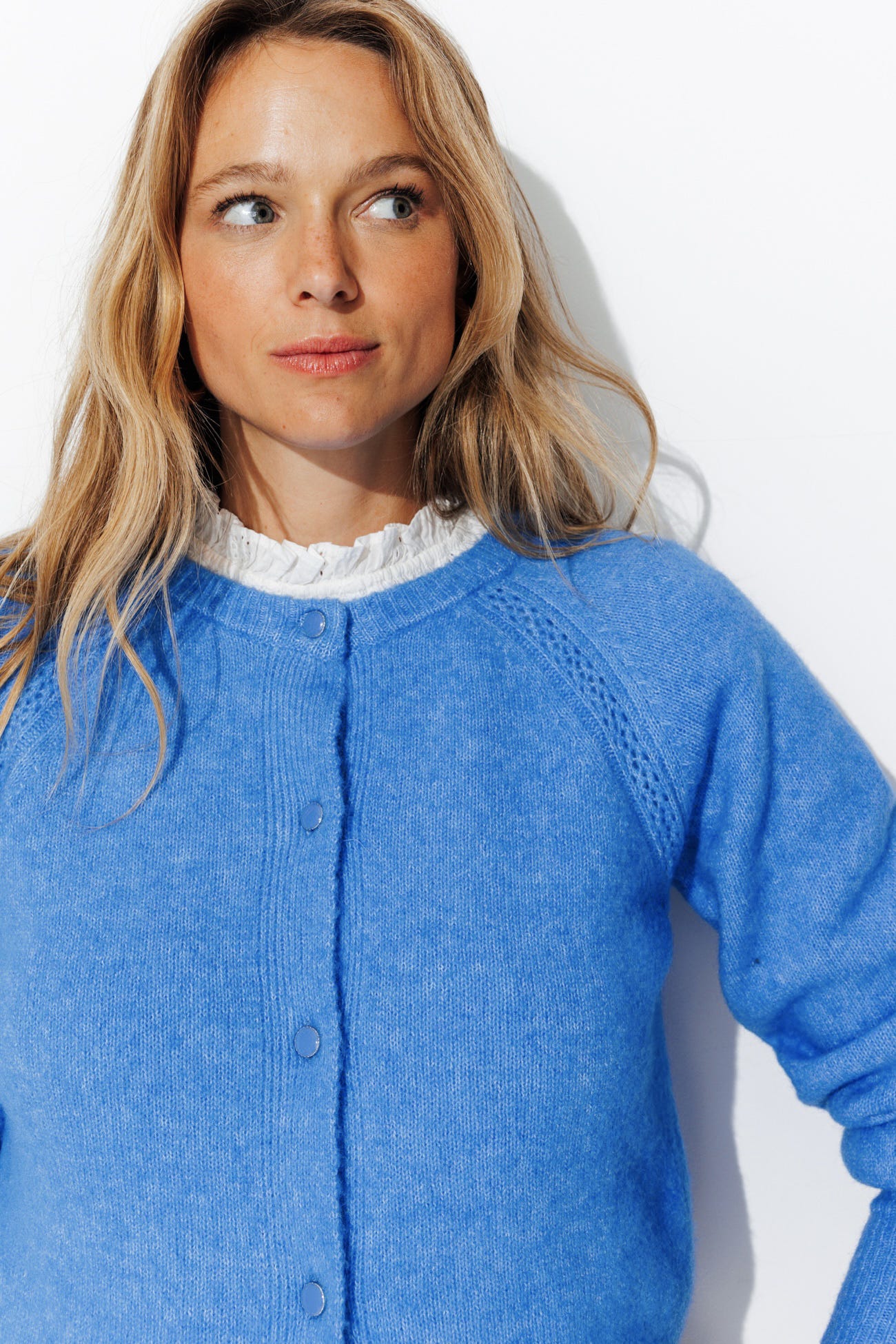 Cardigan mit rundem Kragen