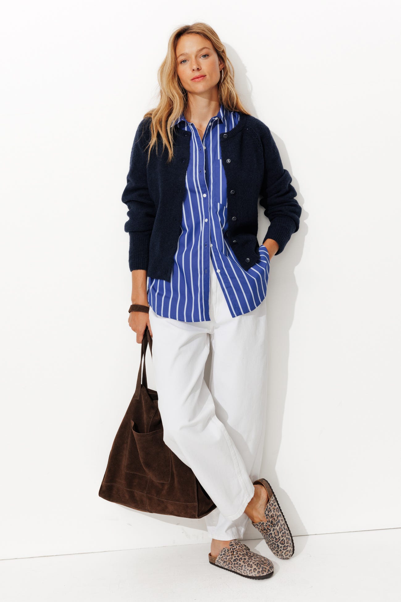 Cardigan mit rundem Kragen