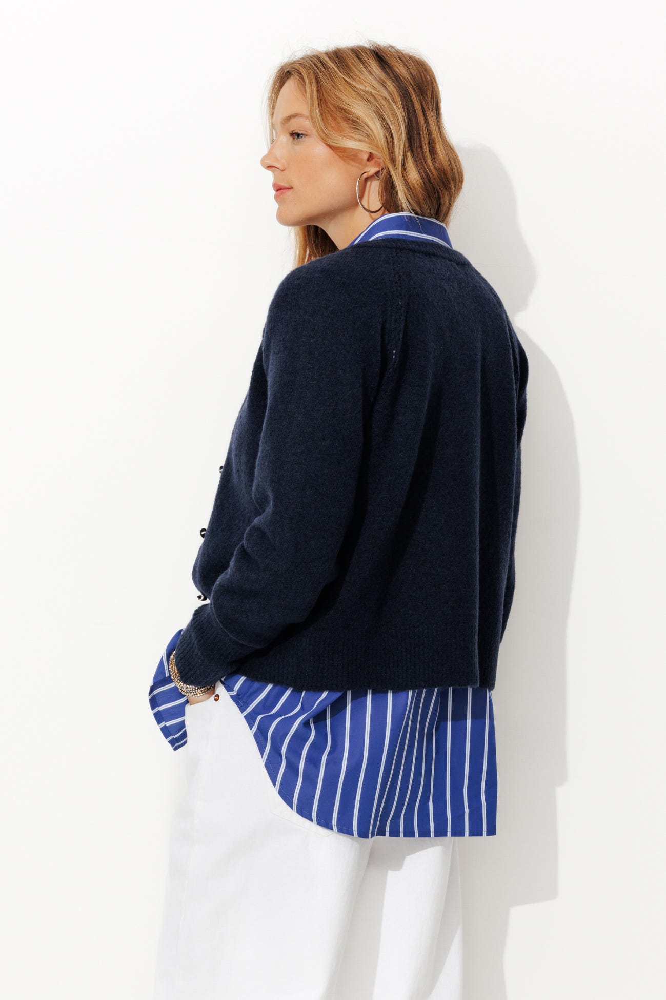Cardigan mit rundem Kragen