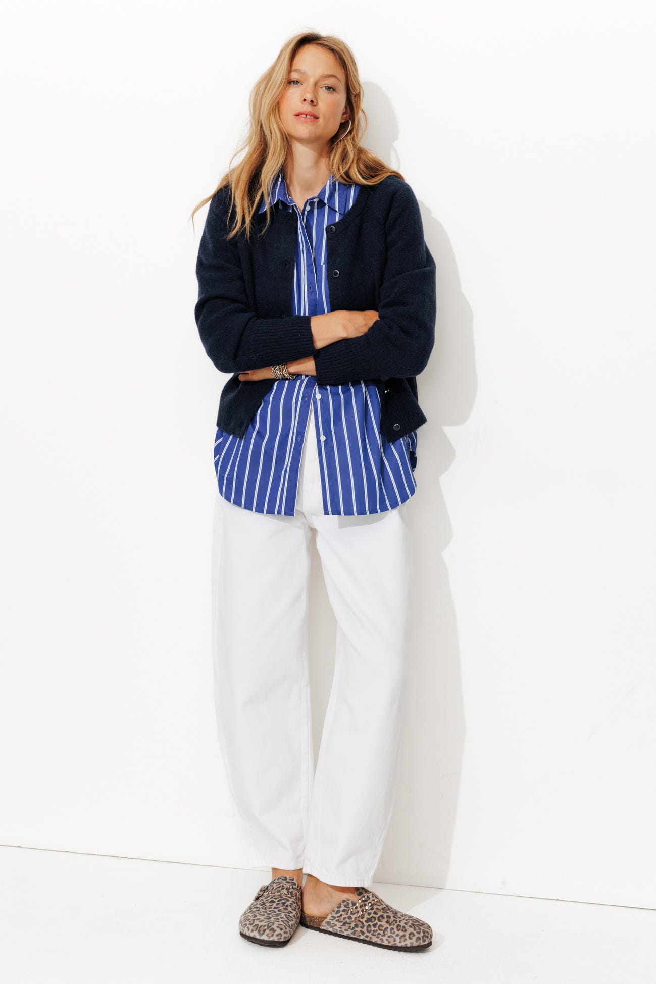 Cardigan mit rundem Kragen
