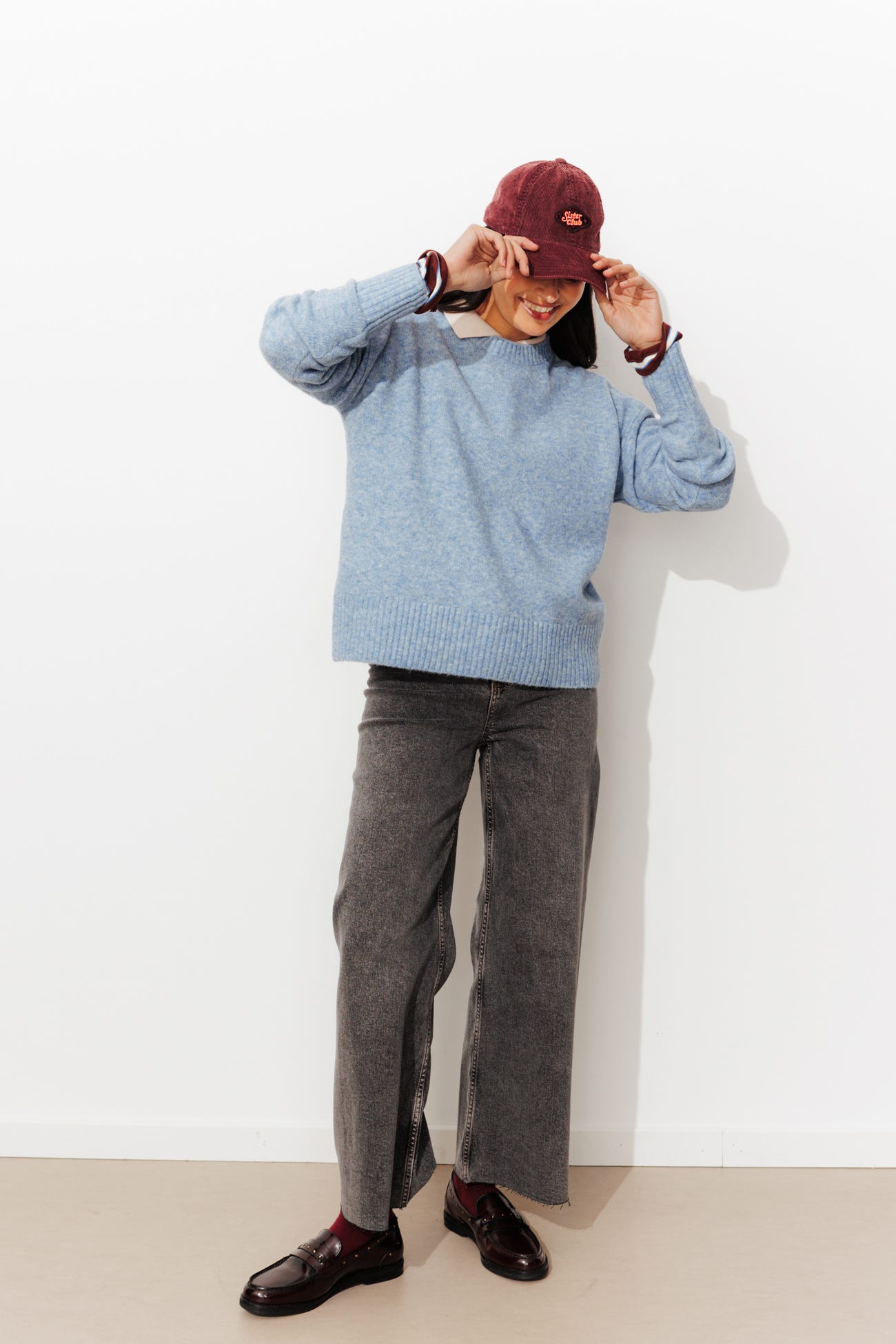 Short round-neck jumper