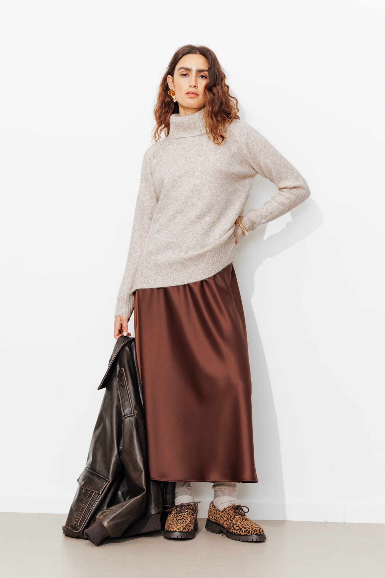 Pull col roulé Femme