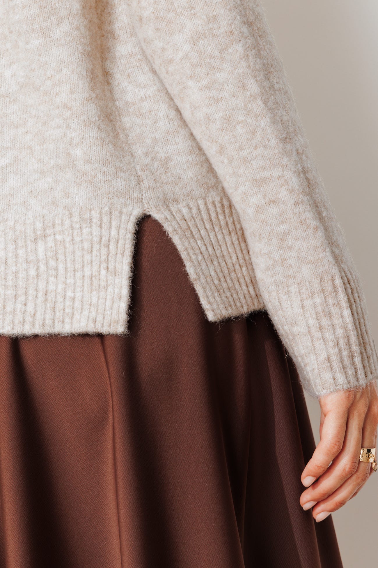 Pull col roulé Femme