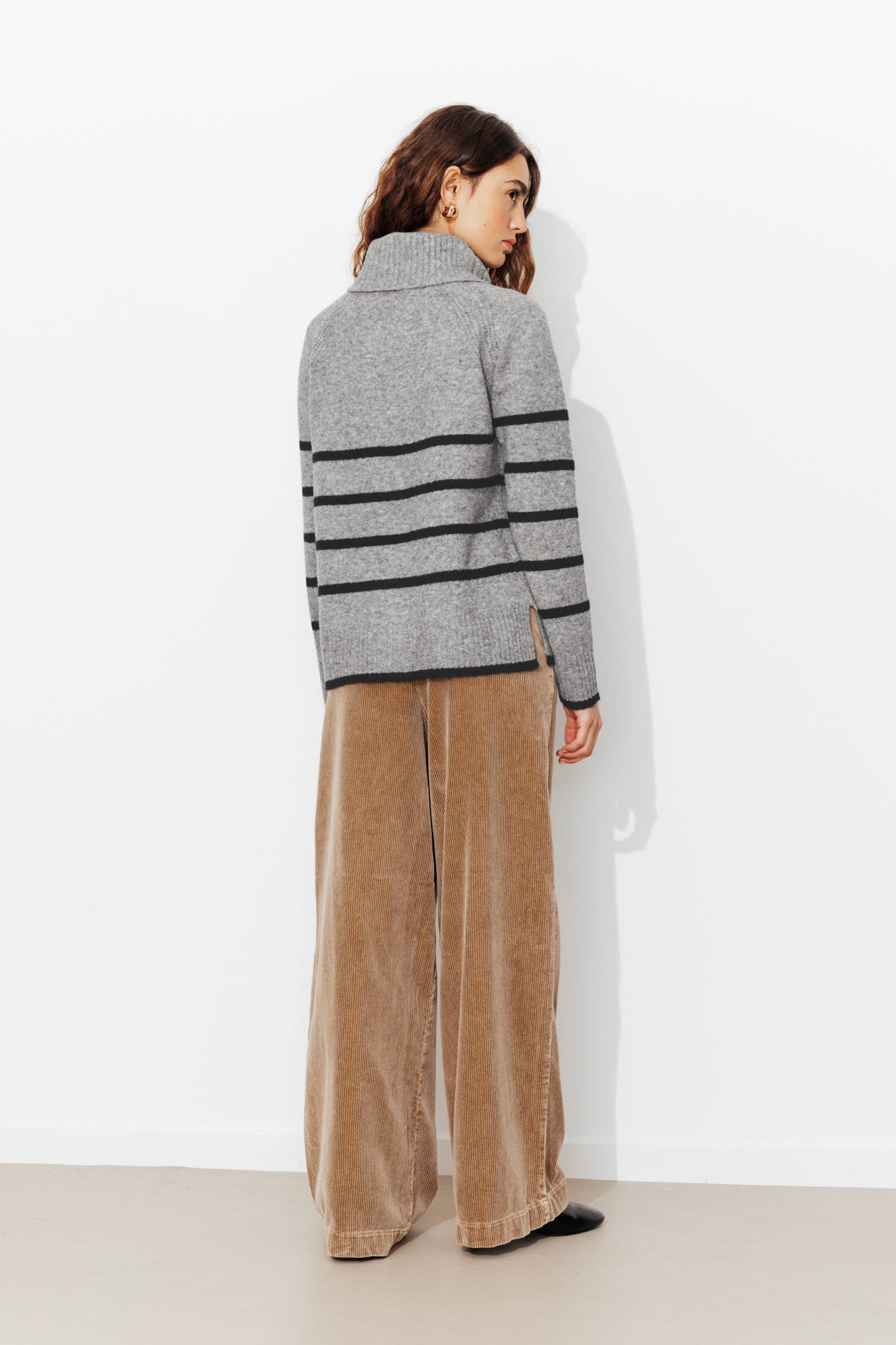 Pull col roulé marin Femme