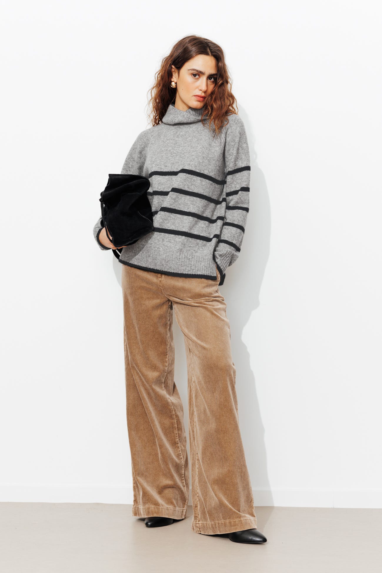 Pull col roulé marin Femme