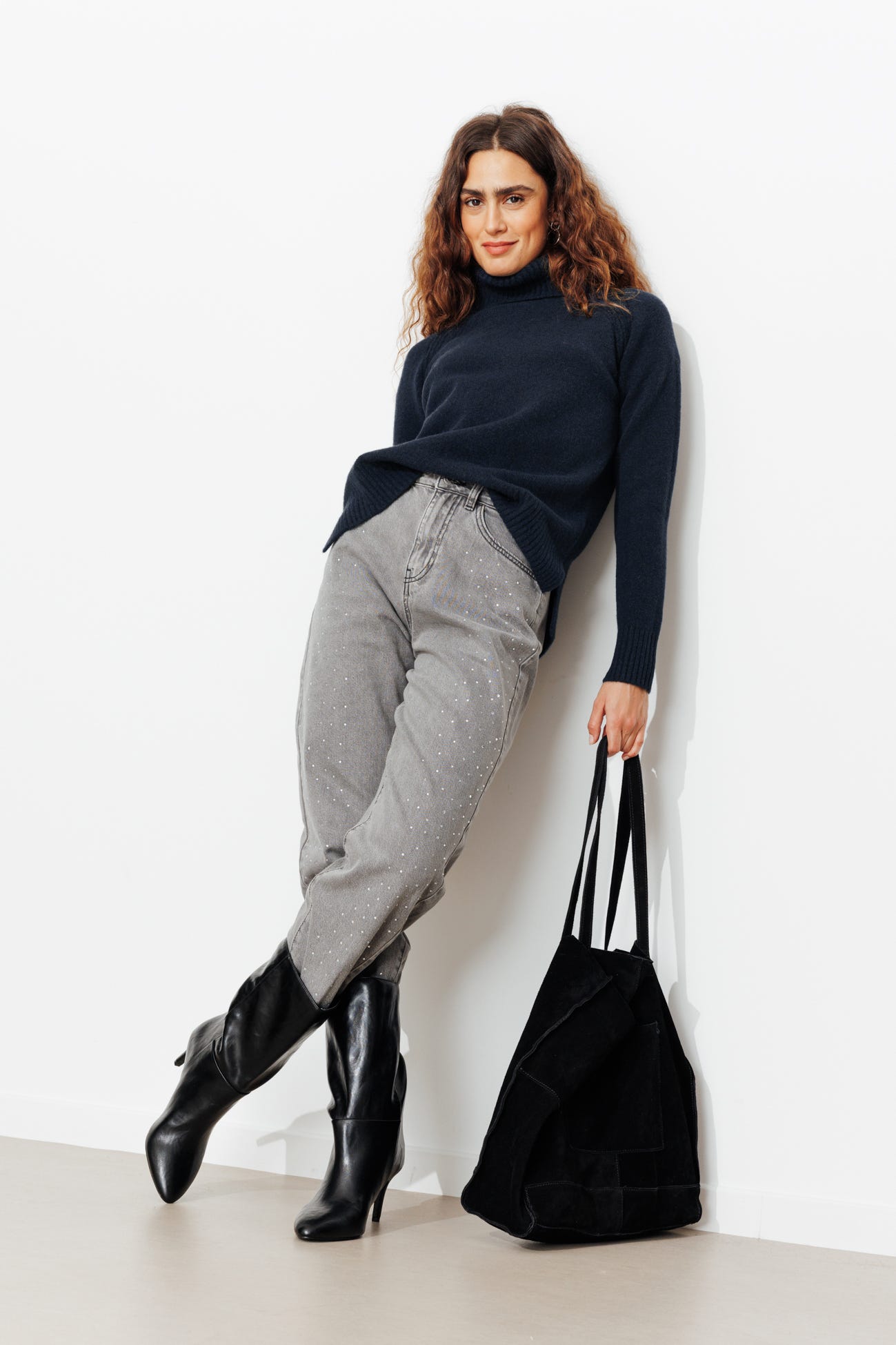 Pull col roulé Femme