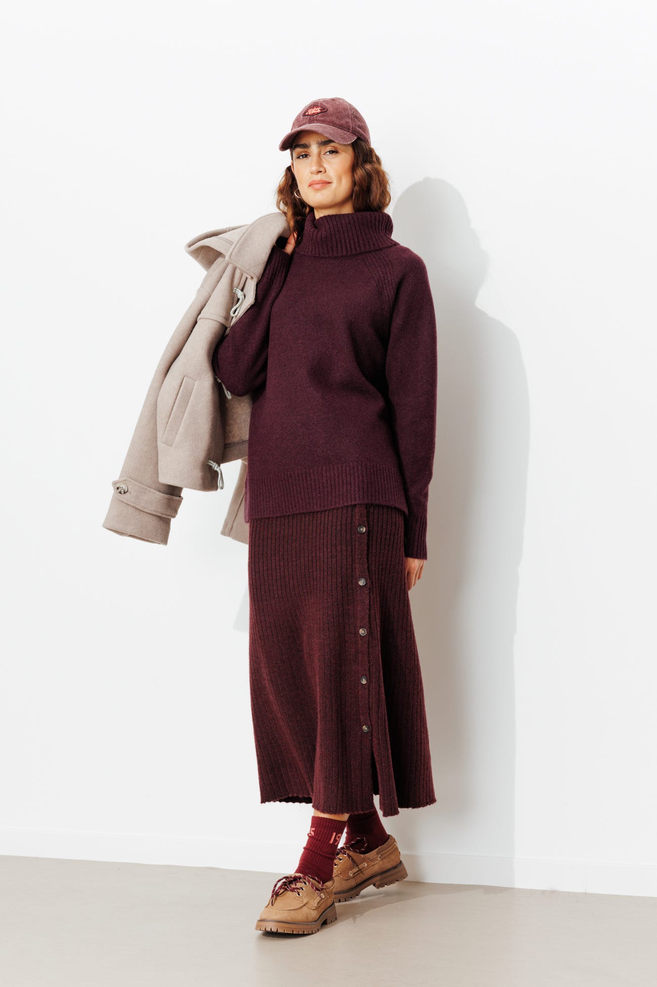 Pull col roulé Femme