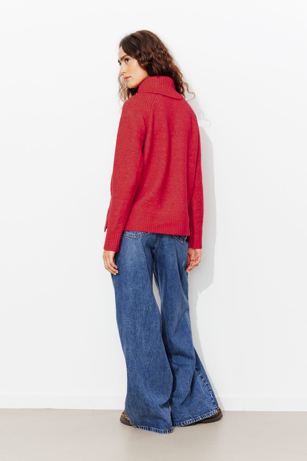 Pull col roulé Femme