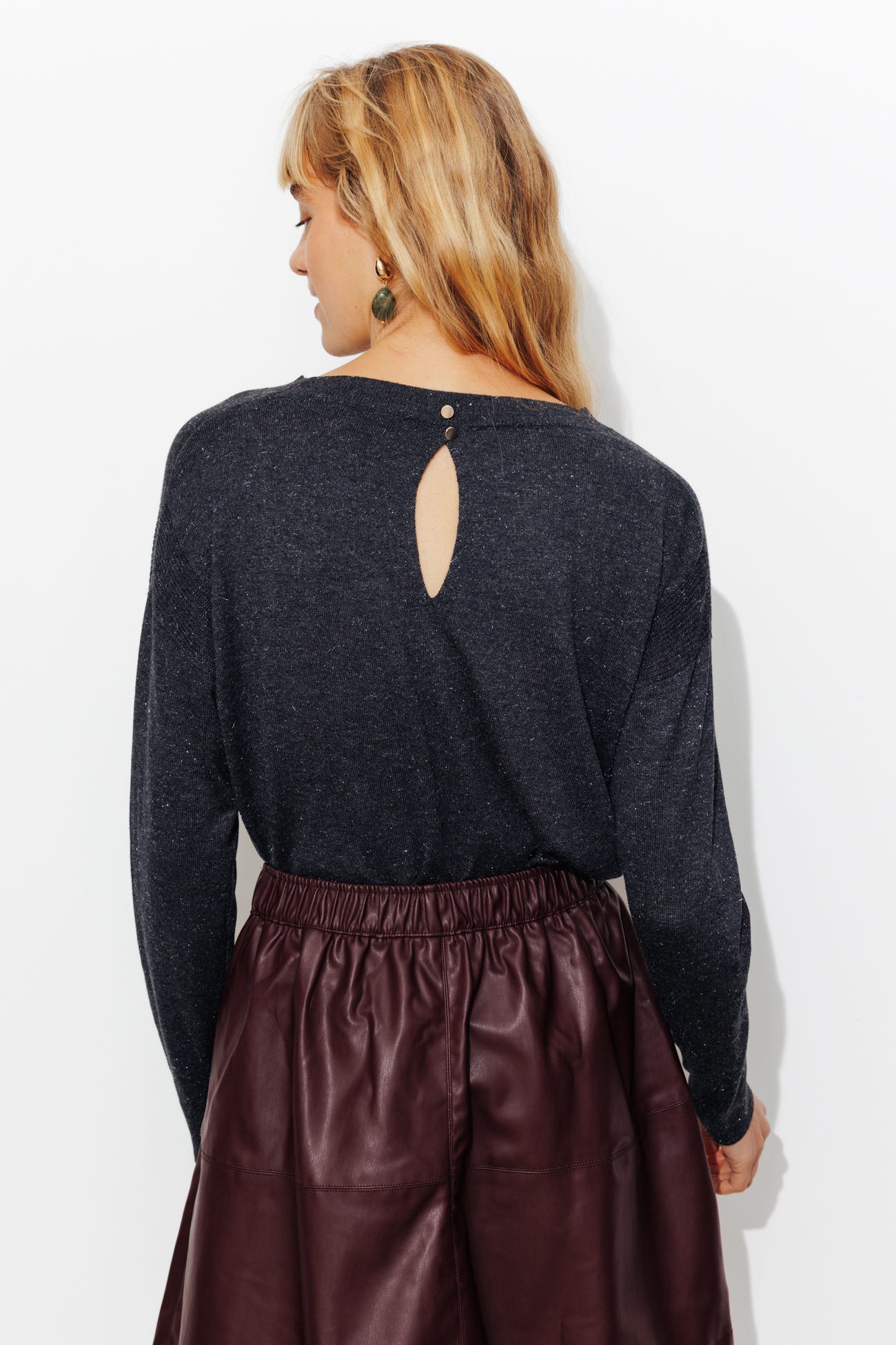 Jersey fino oversize brillo