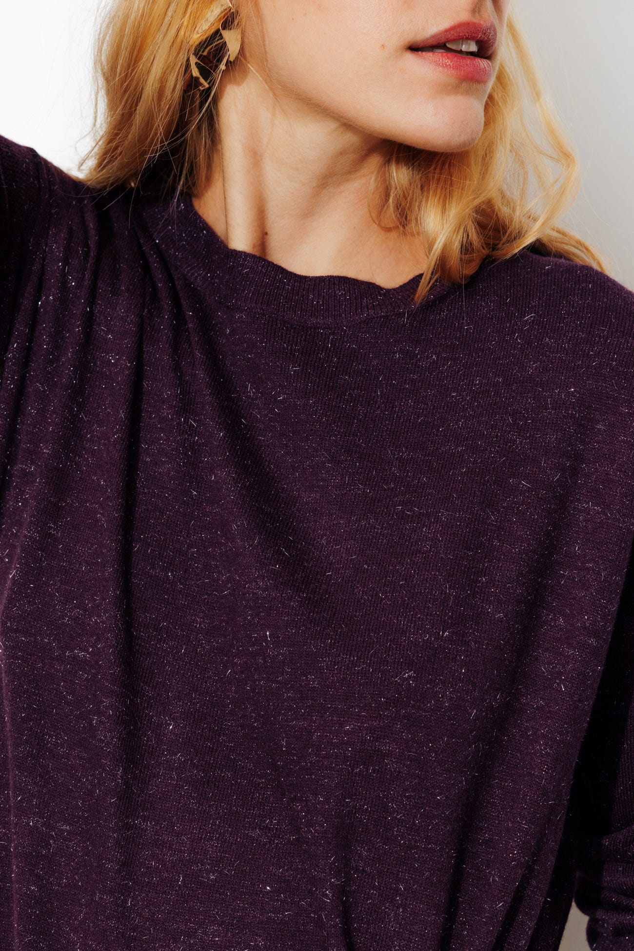Jersey fino oversize brillo