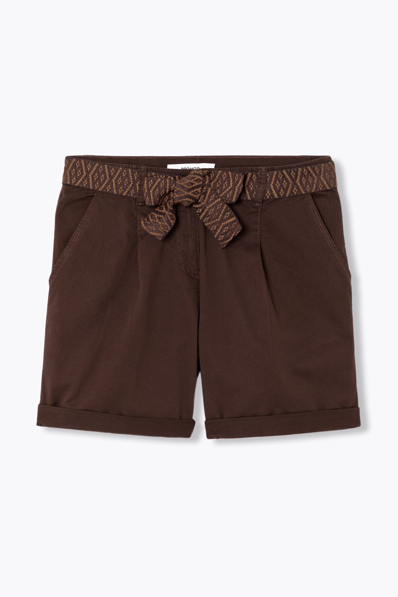 Short à pinces ceinturé