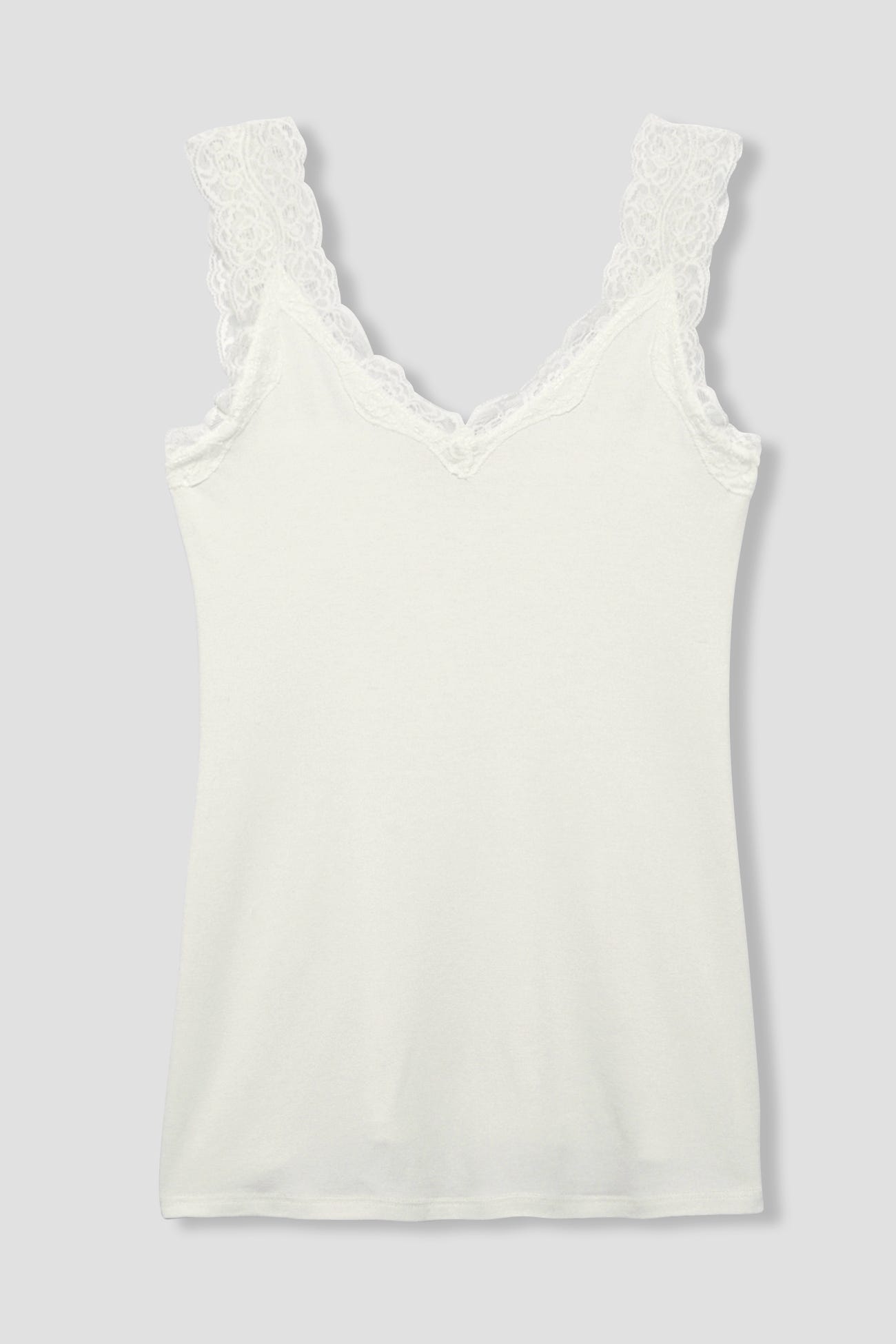 Top mit Spitzenträgern