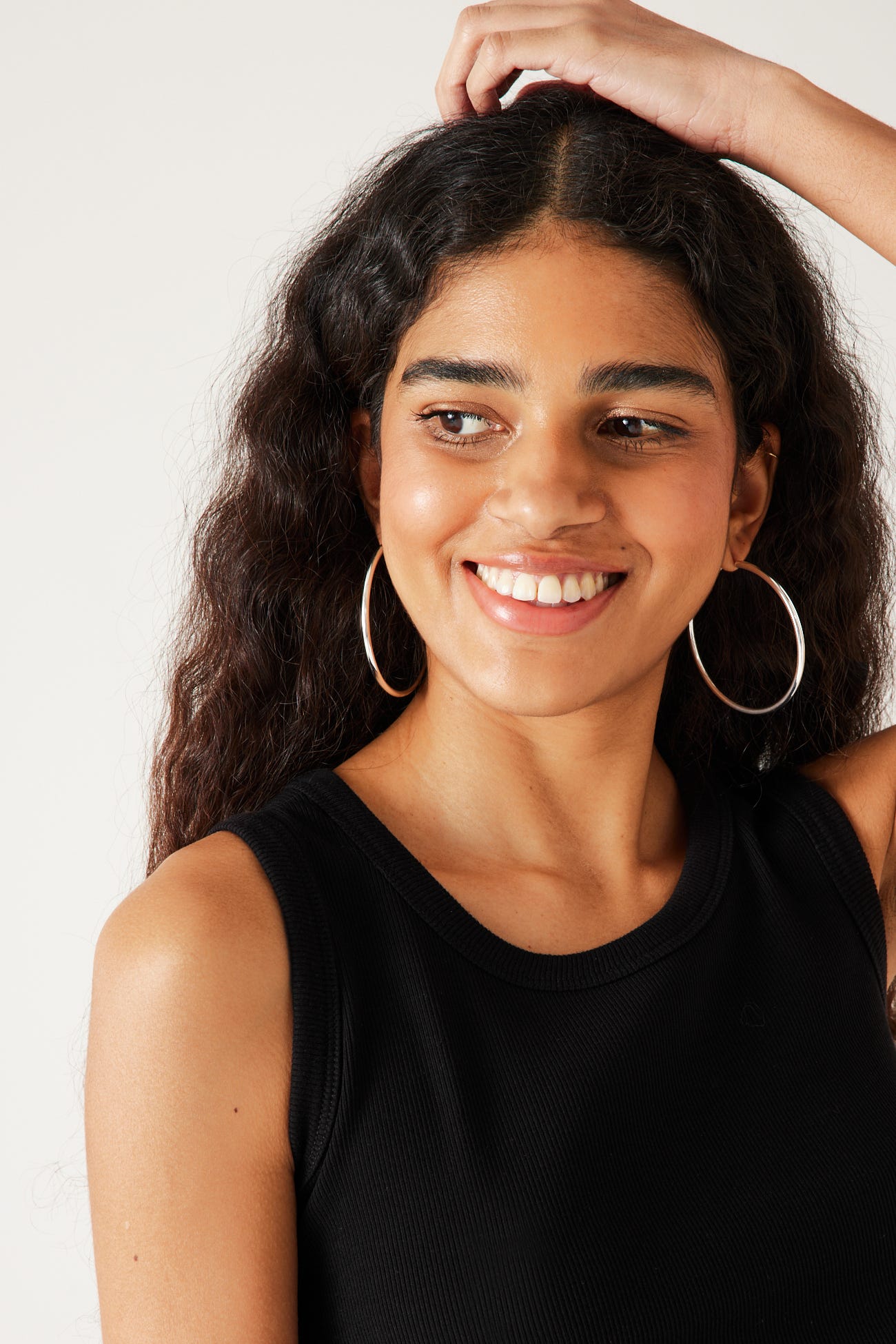 Prążkowany top damski