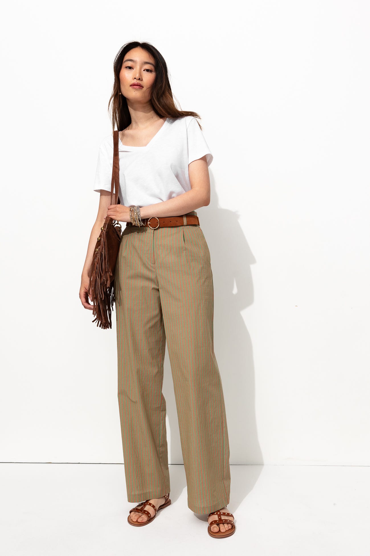 T-shirt col V Femme