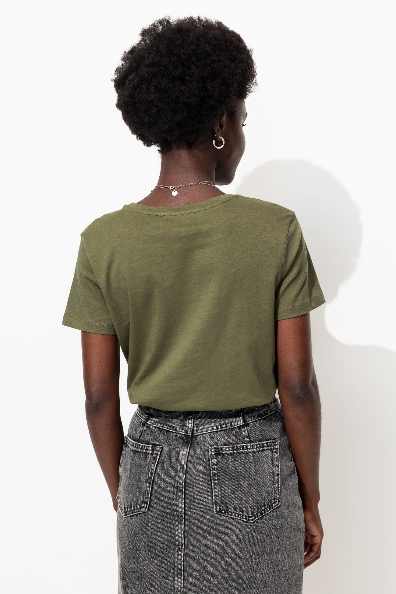 T-shirt col V Femme