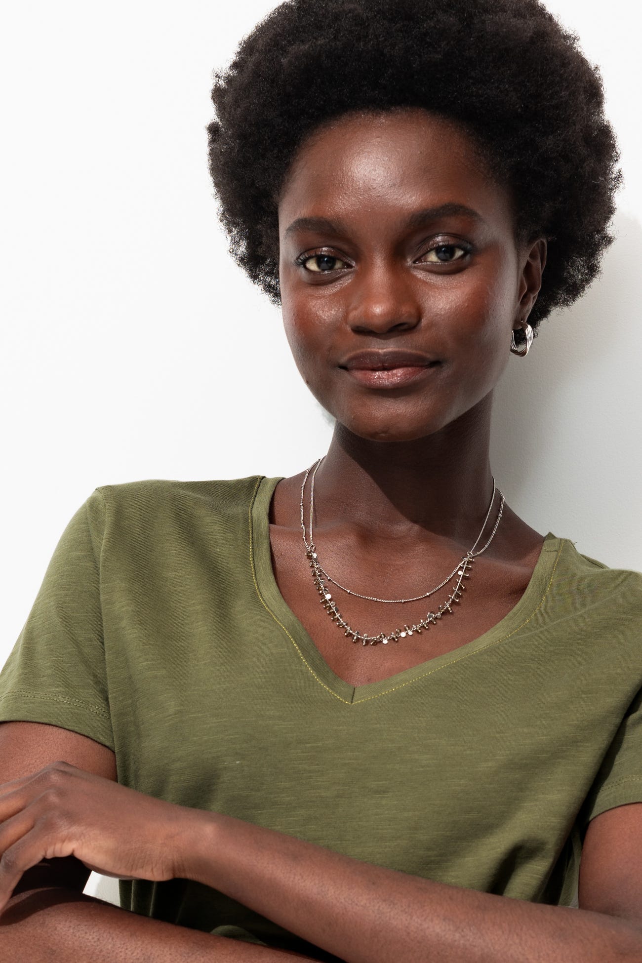 T-shirt con scollo a V