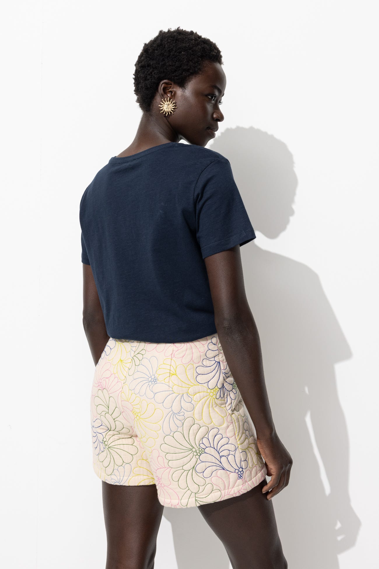 T-shirt col V Femme