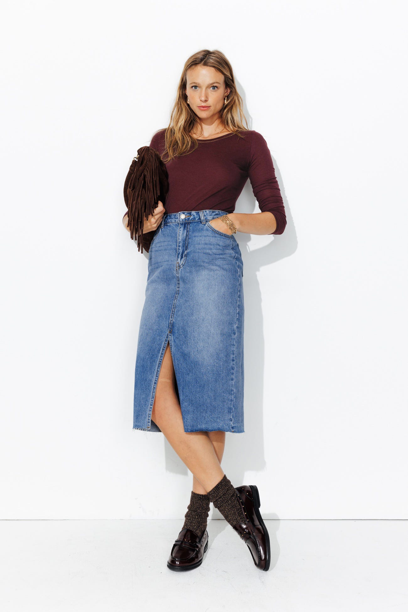 T-shirt col rond Femme