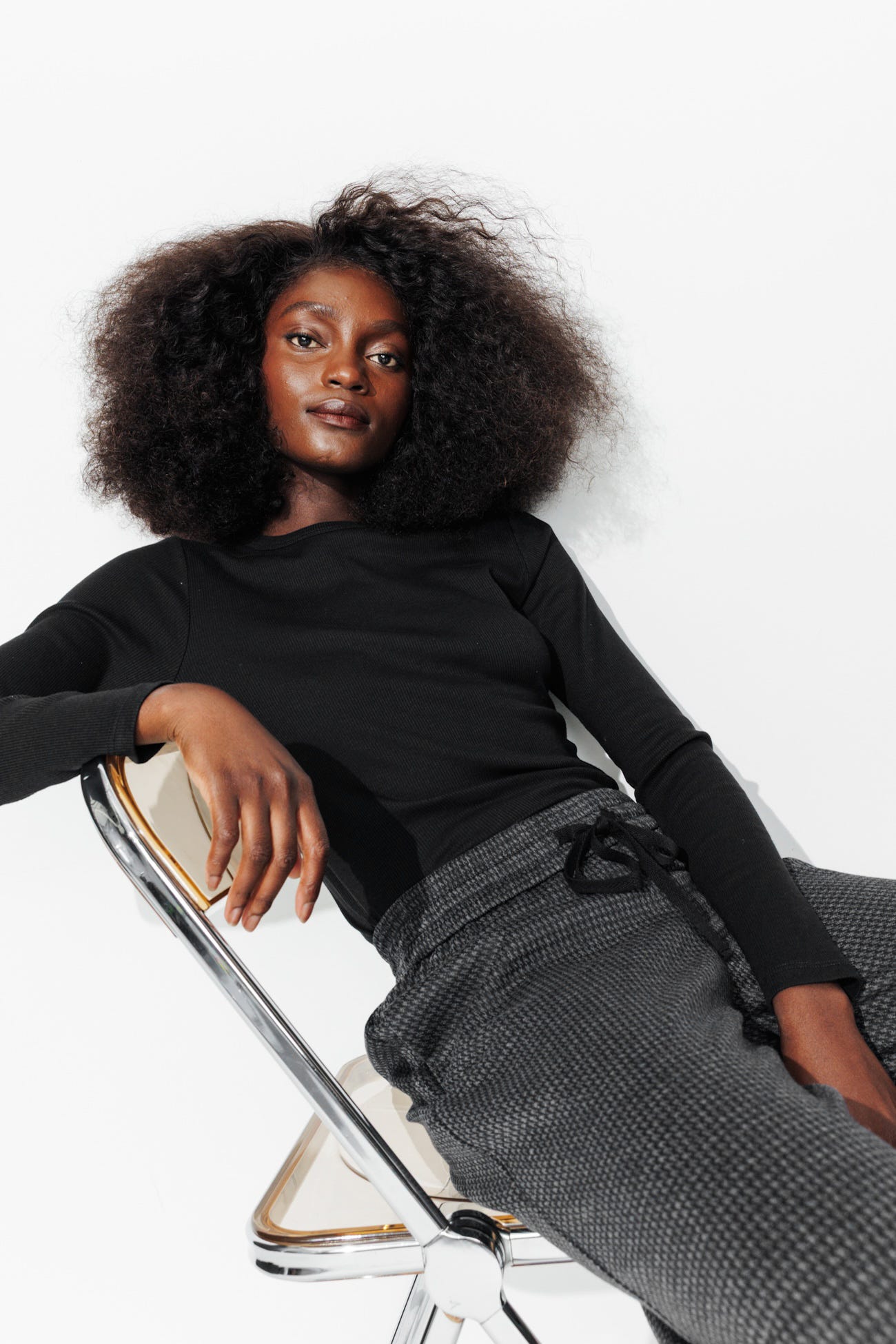 Ribbed long-sleeve t-shirt