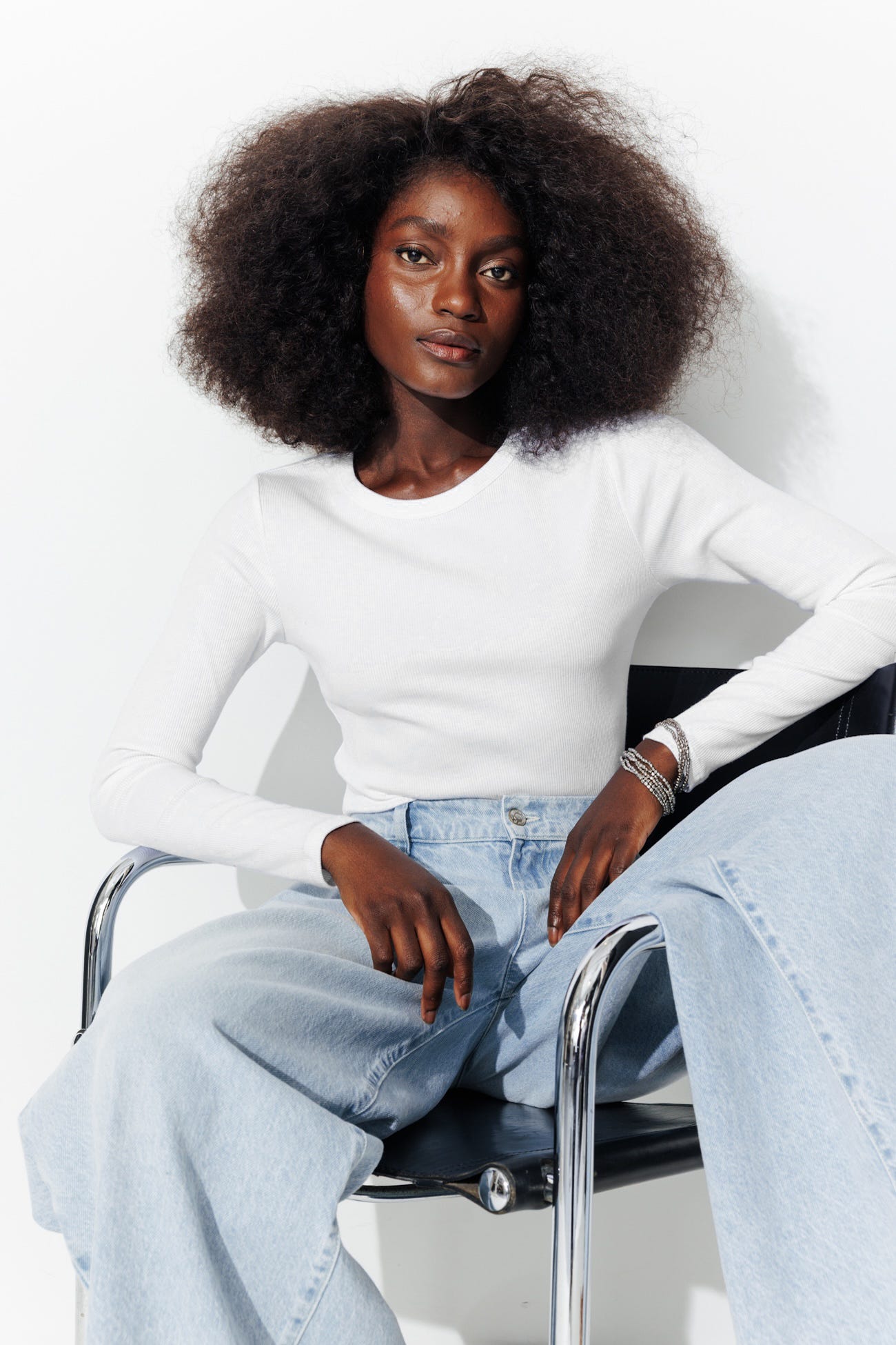 Ribbed long-sleeve t-shirt