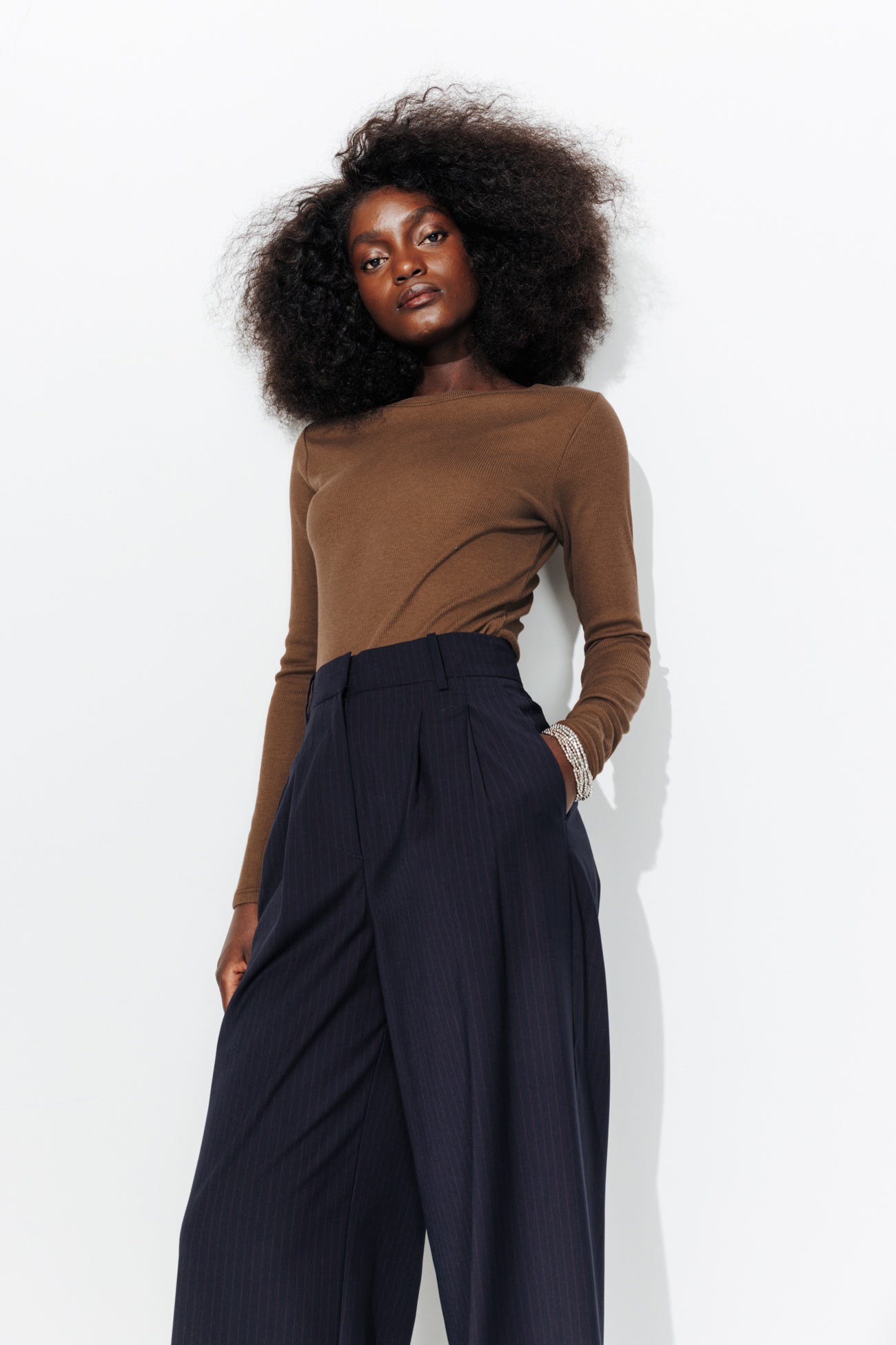 Ribbed long-sleeve t-shirt