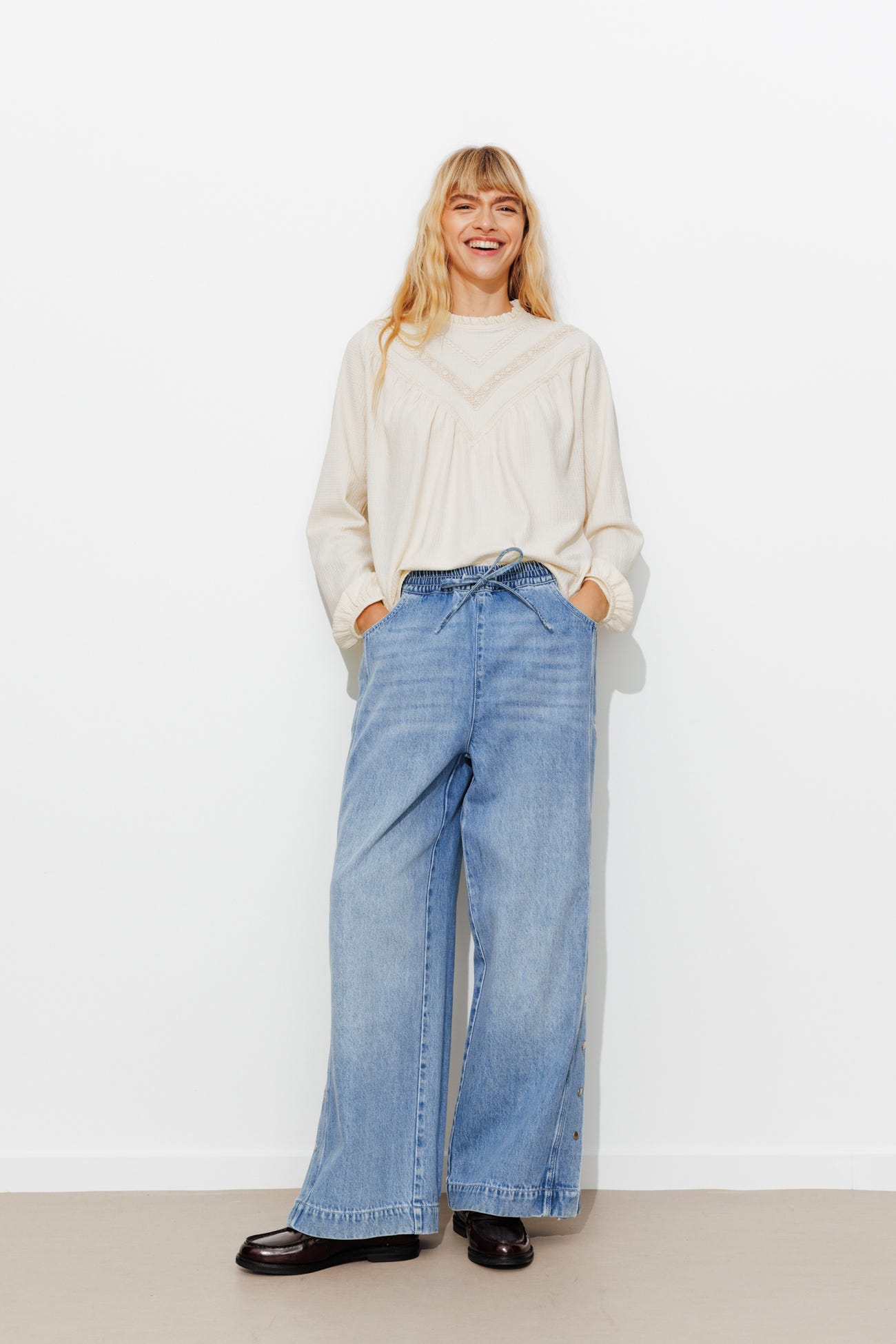Blouse rétro détail crochet