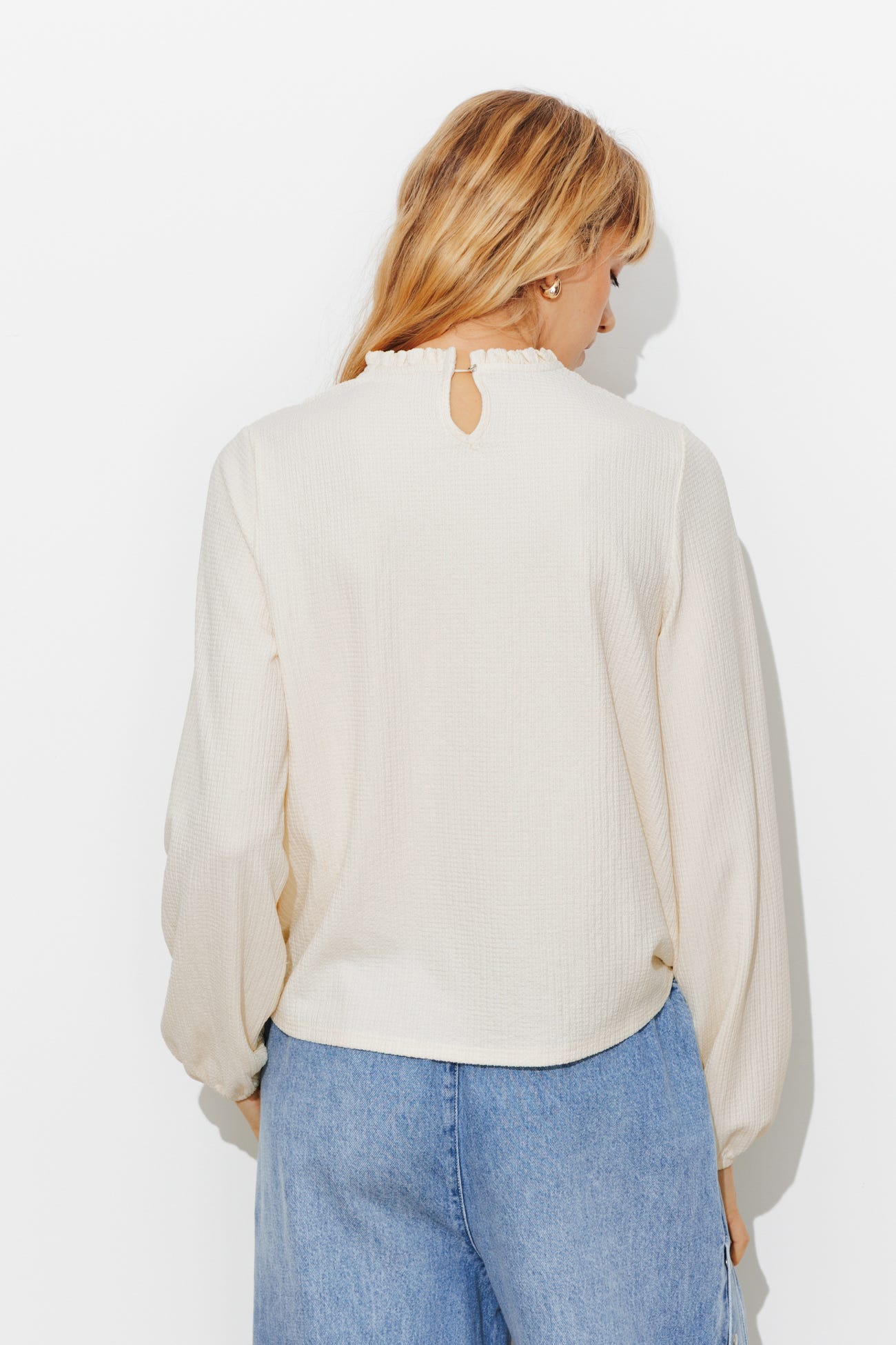 Blouse rétro détail crochet