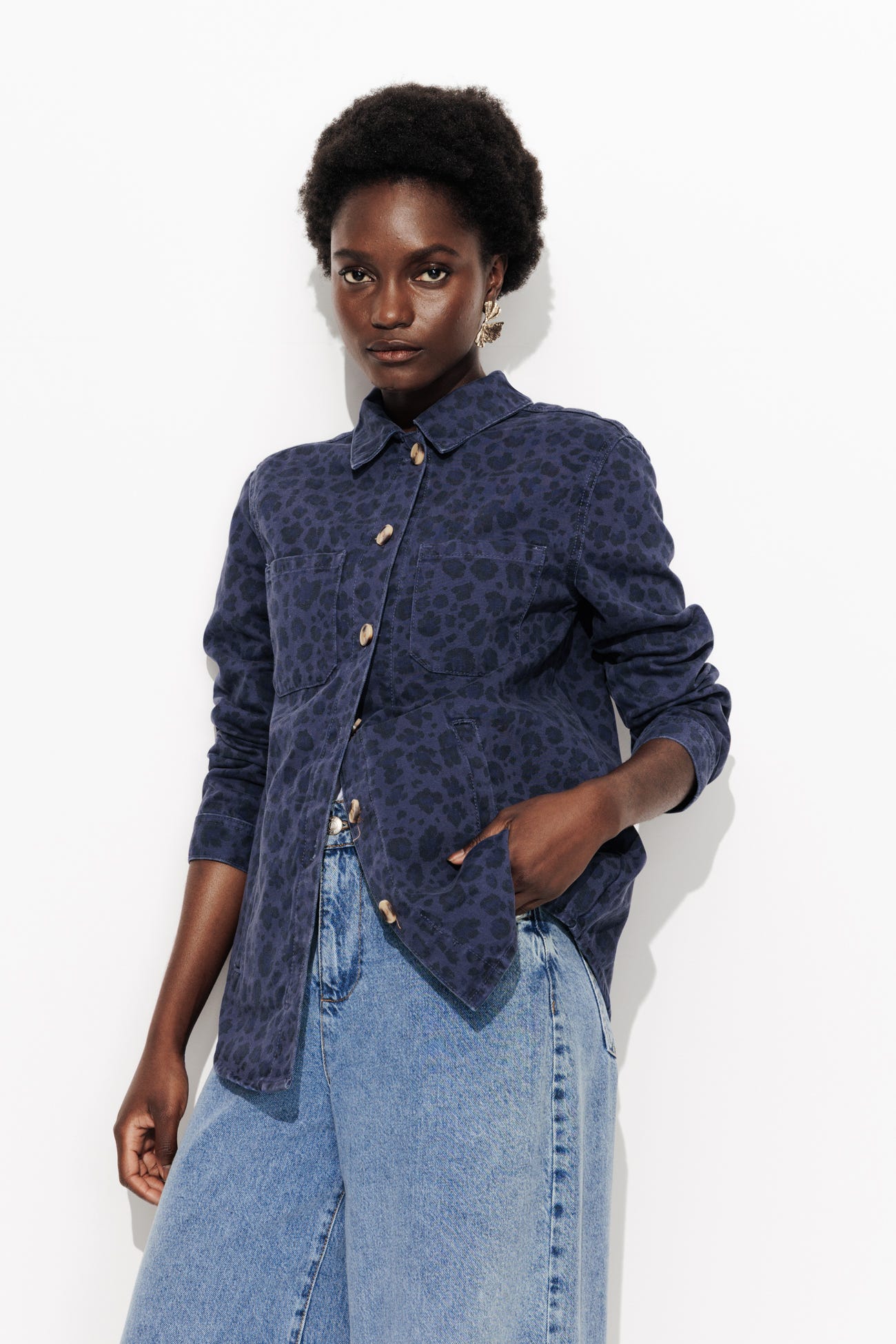 ALMA veste surchemise léopard