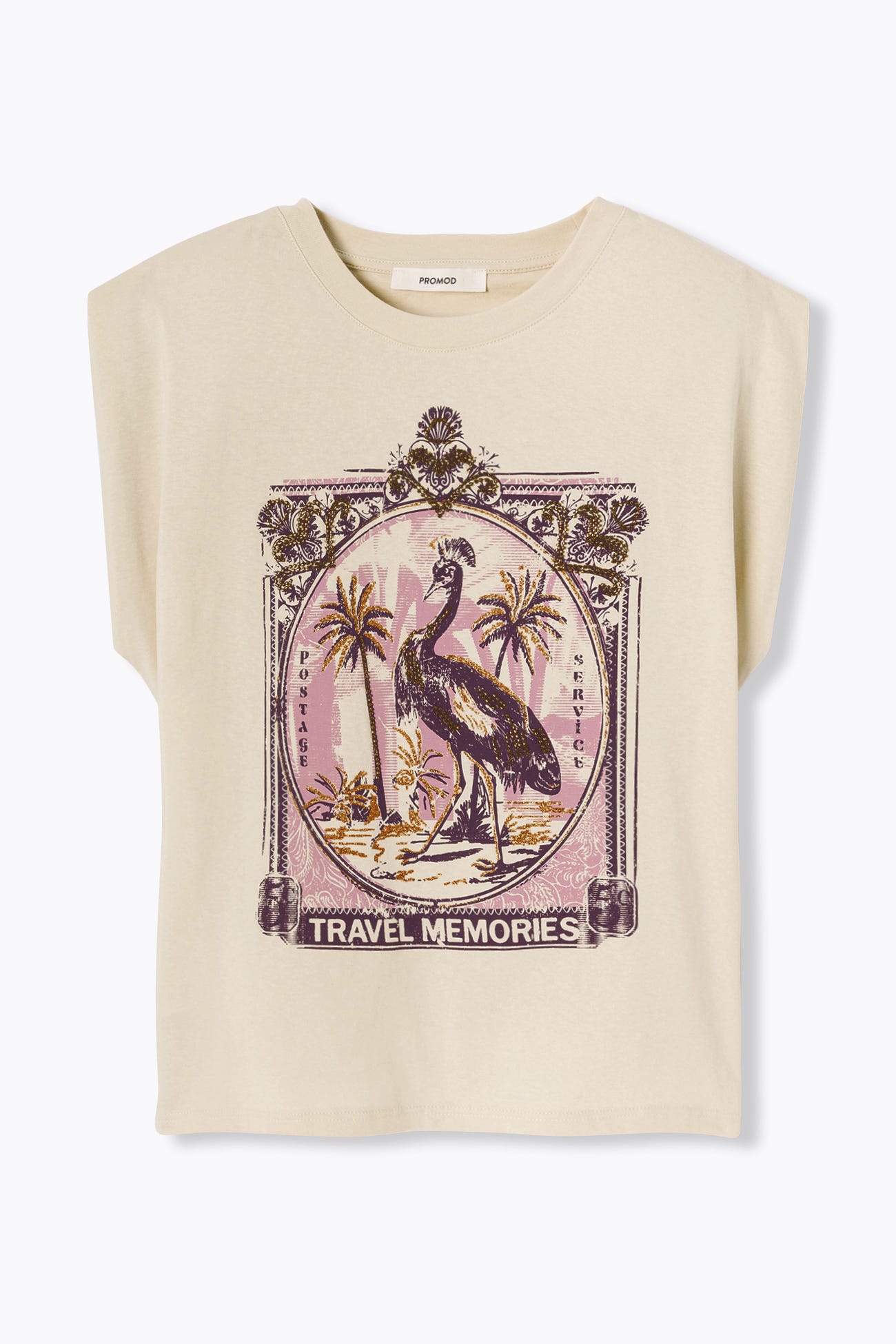 T-shirt ricamata glitterata