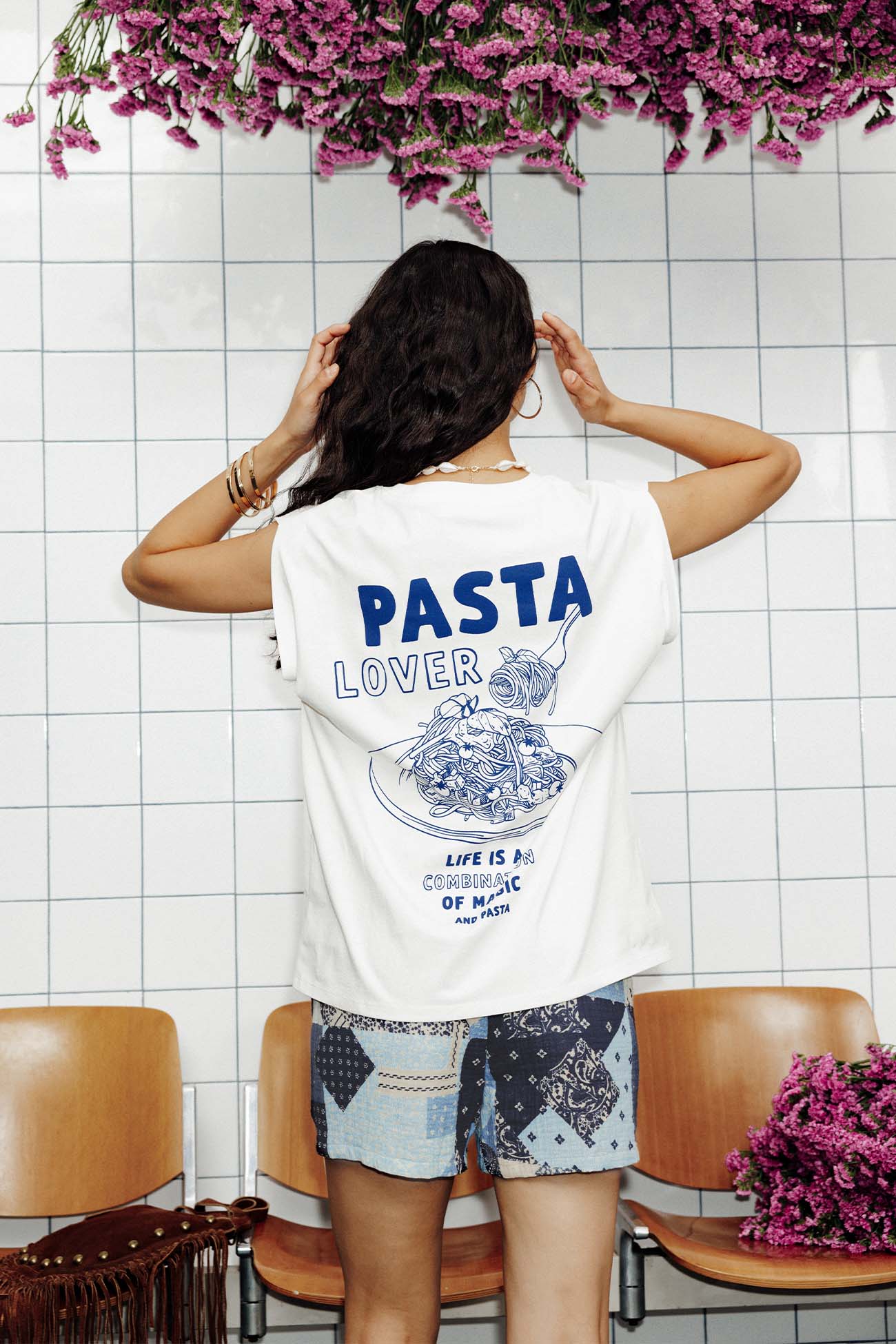 T-shirt à message Femme