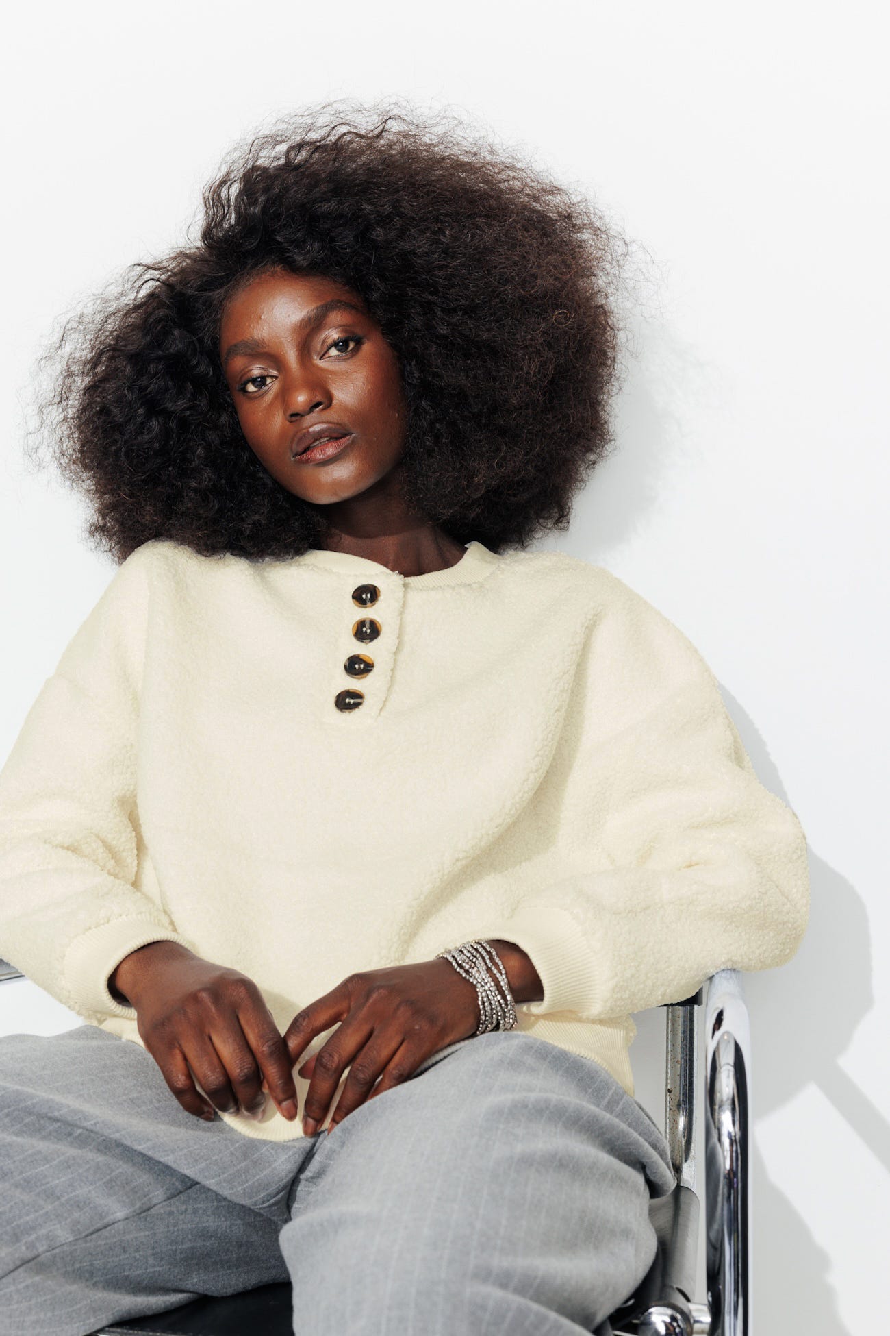 Winter fleece sweatshirt