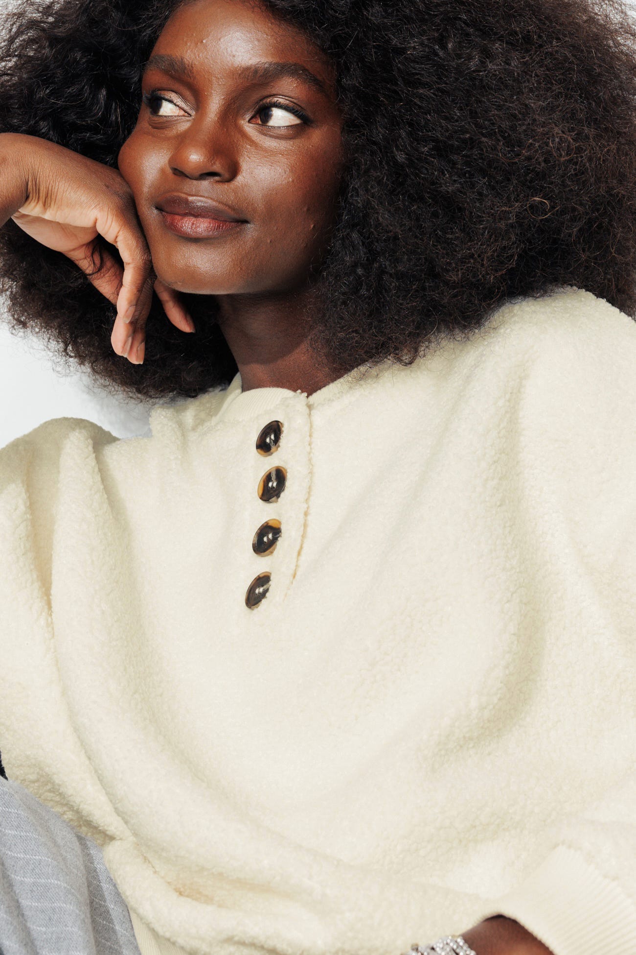 Winter fleece sweatshirt