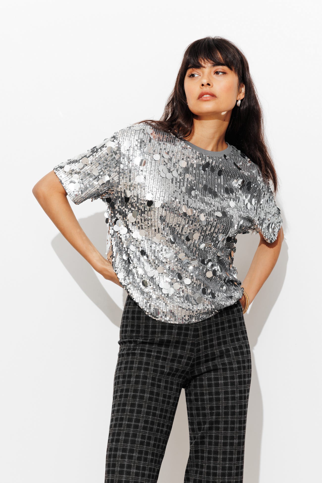 T-shirt à paillettes Femme