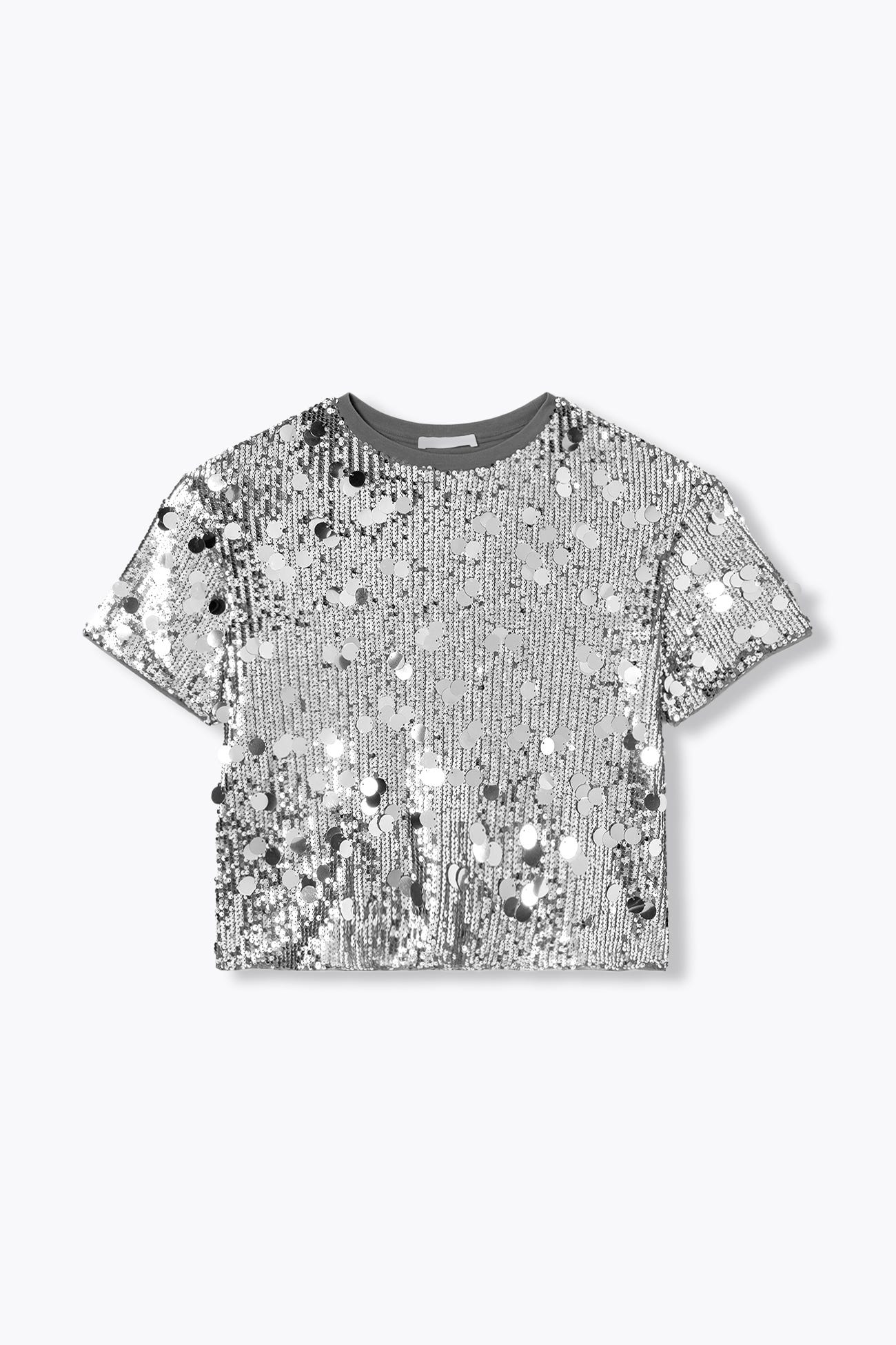 T-shirt à paillettes Femme