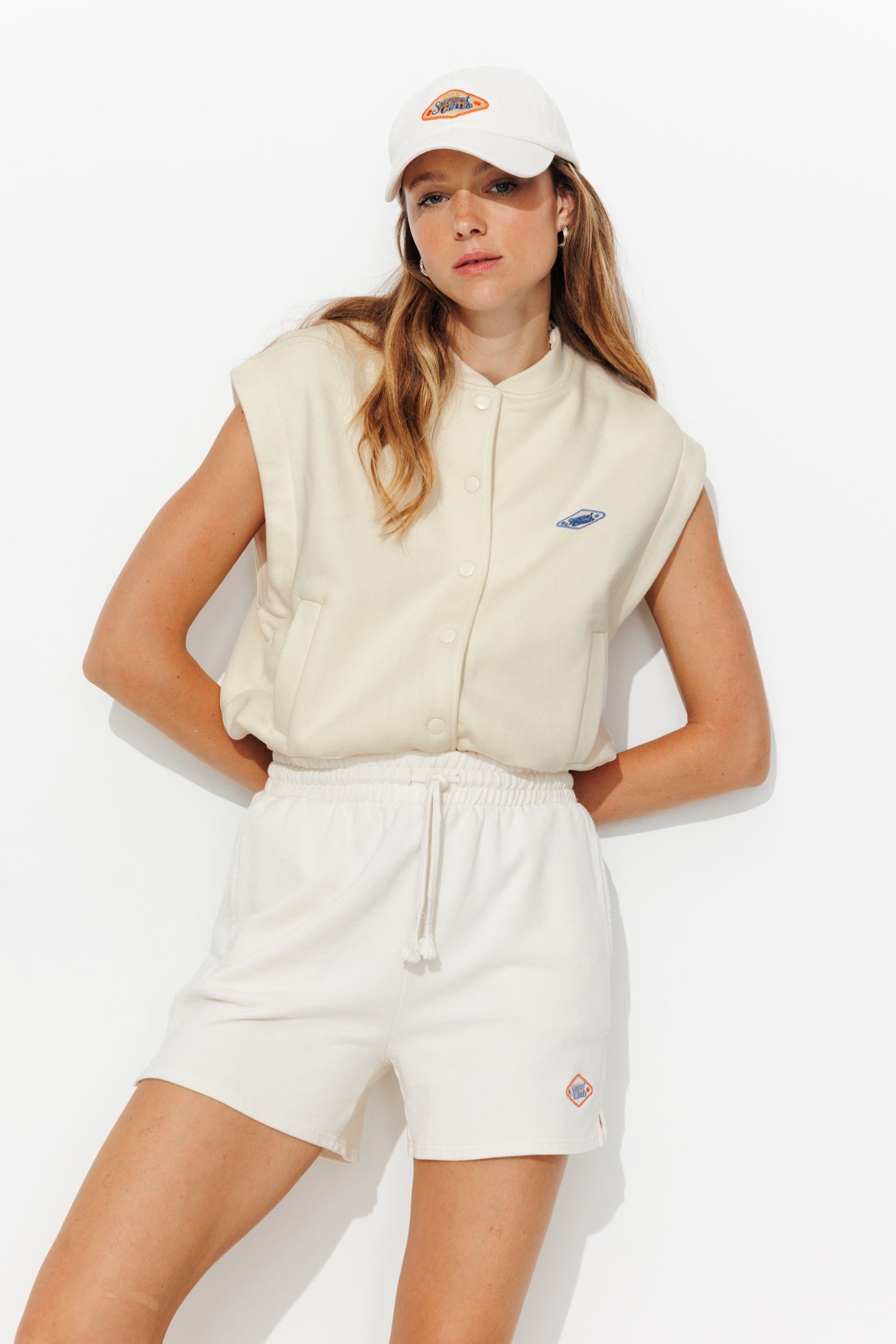 Sleeveless sweatshirt - Ecru