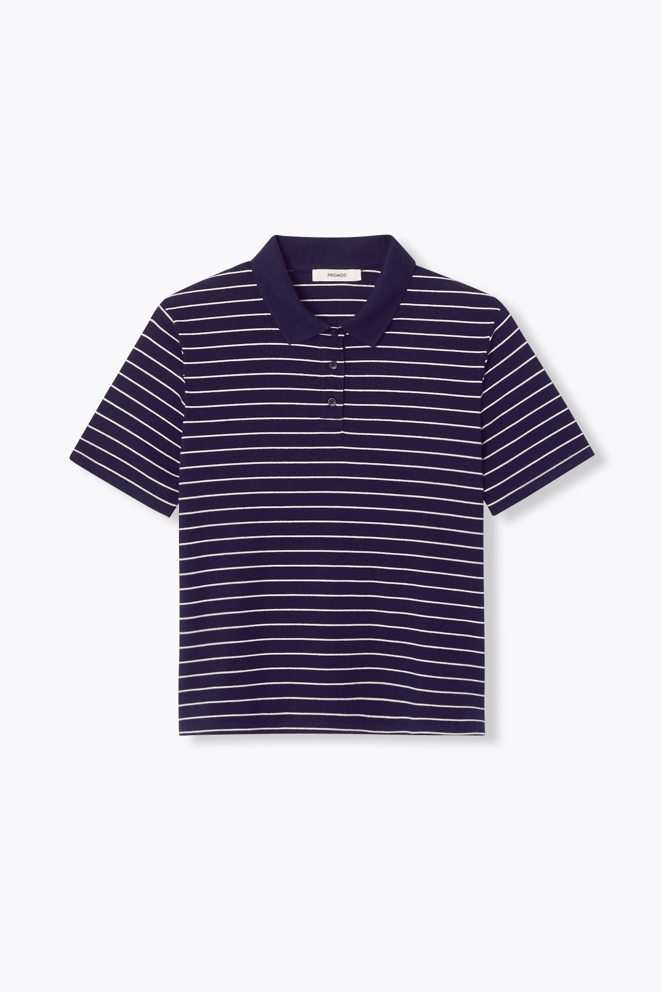 Polo rayé côtelé Femme