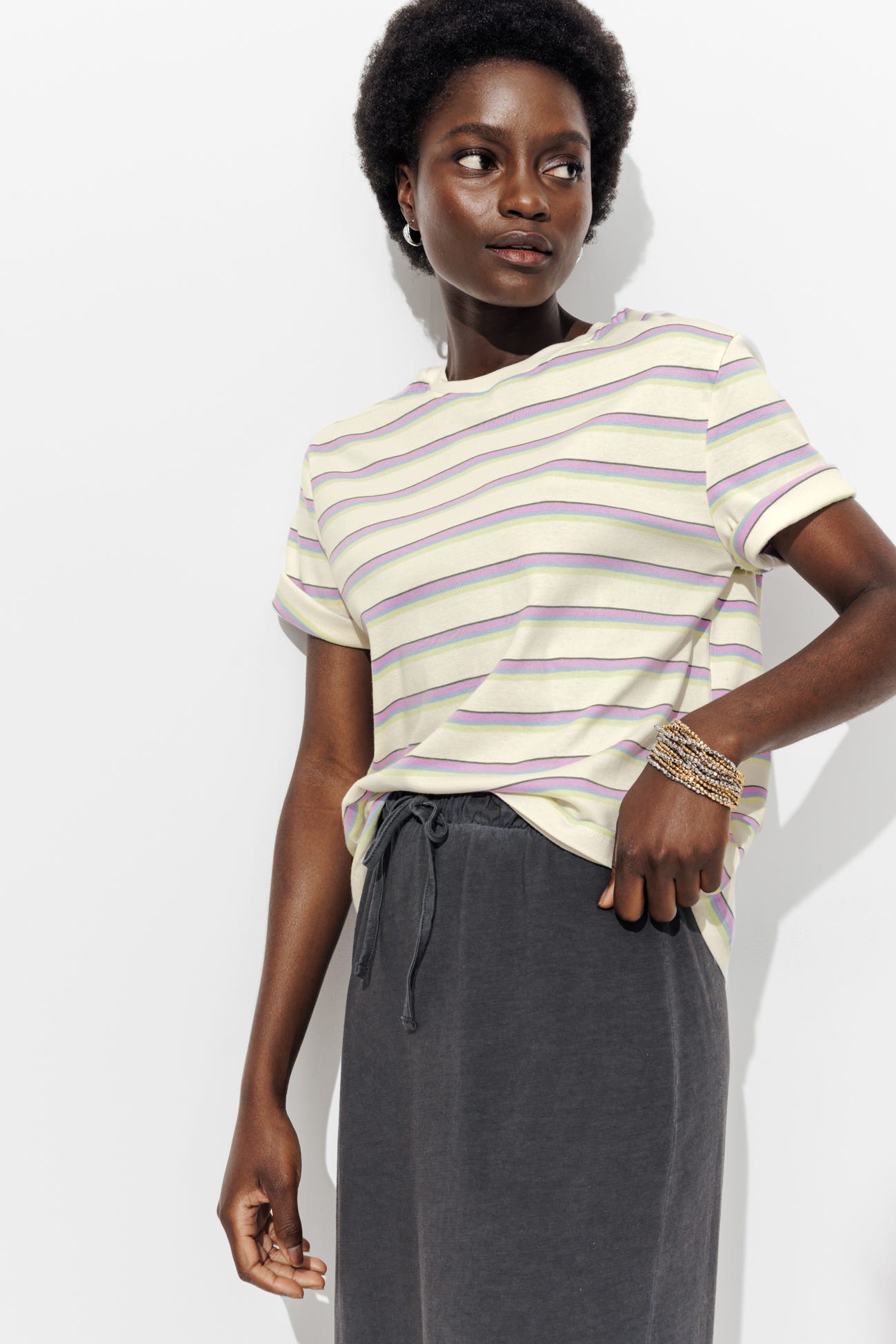 T-shirt rayé Femme