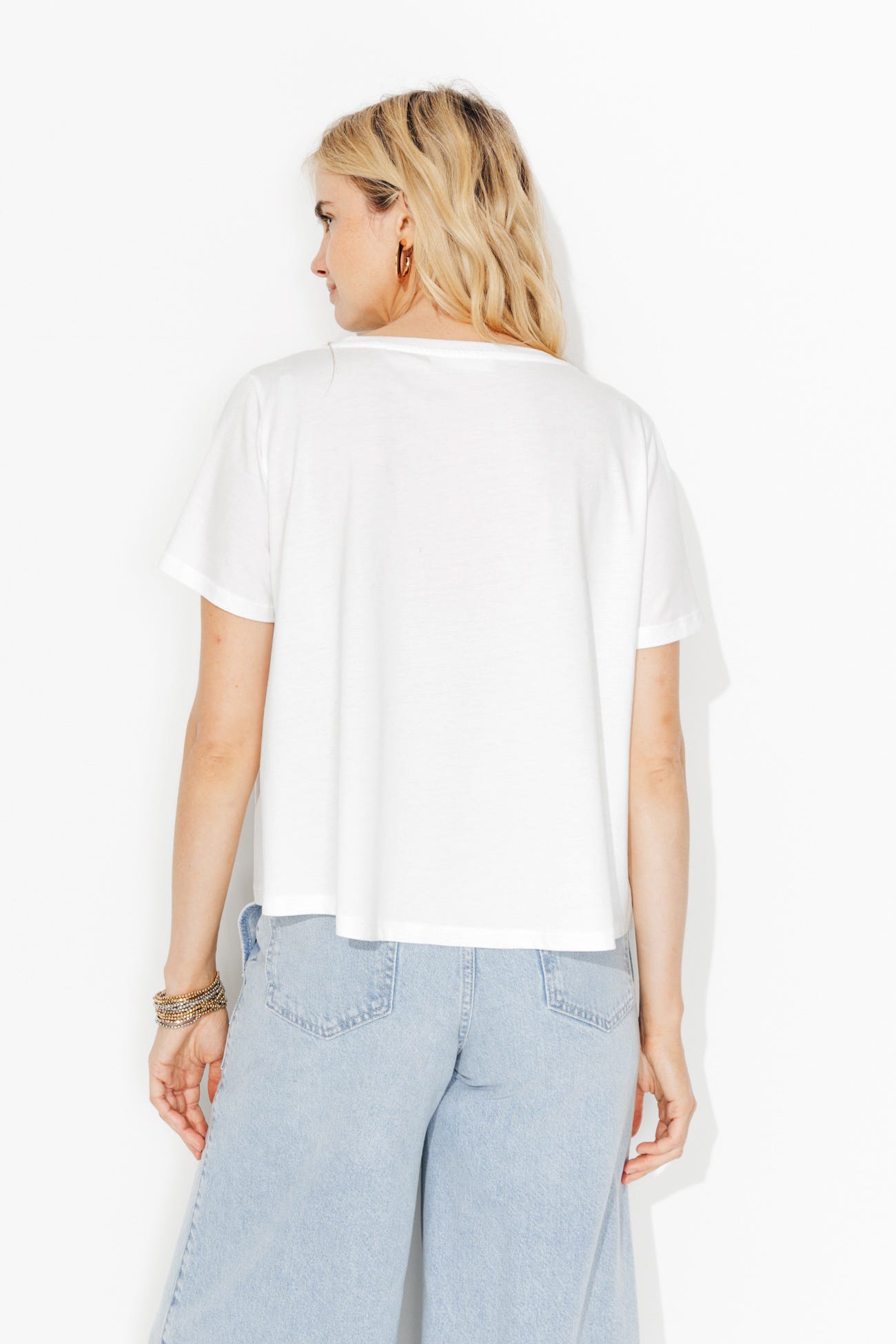 T-shirt détail résille Femme