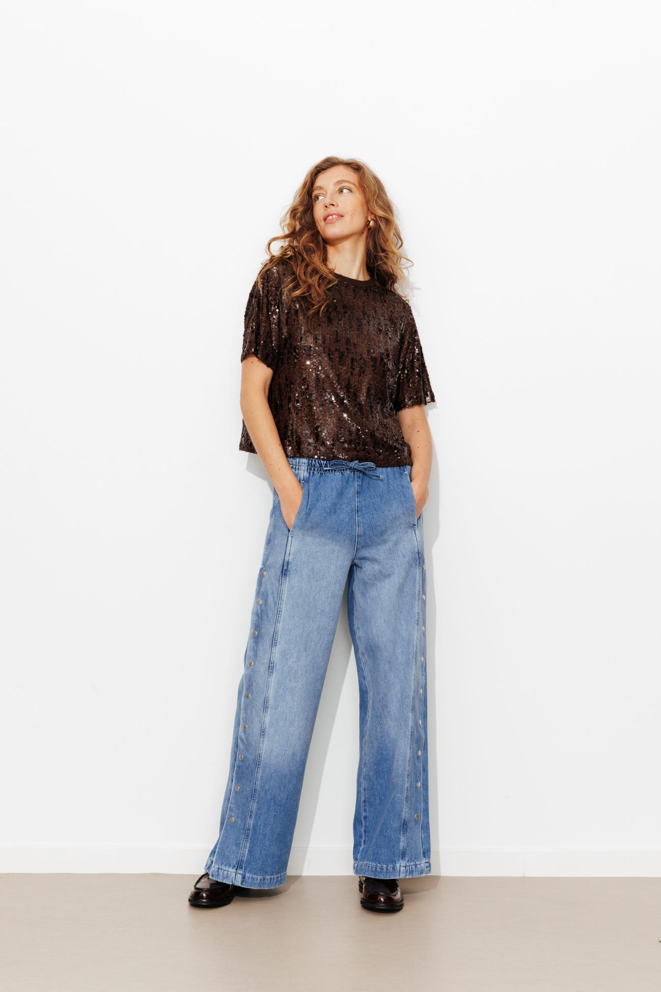 T-shirt à paillettes Femme