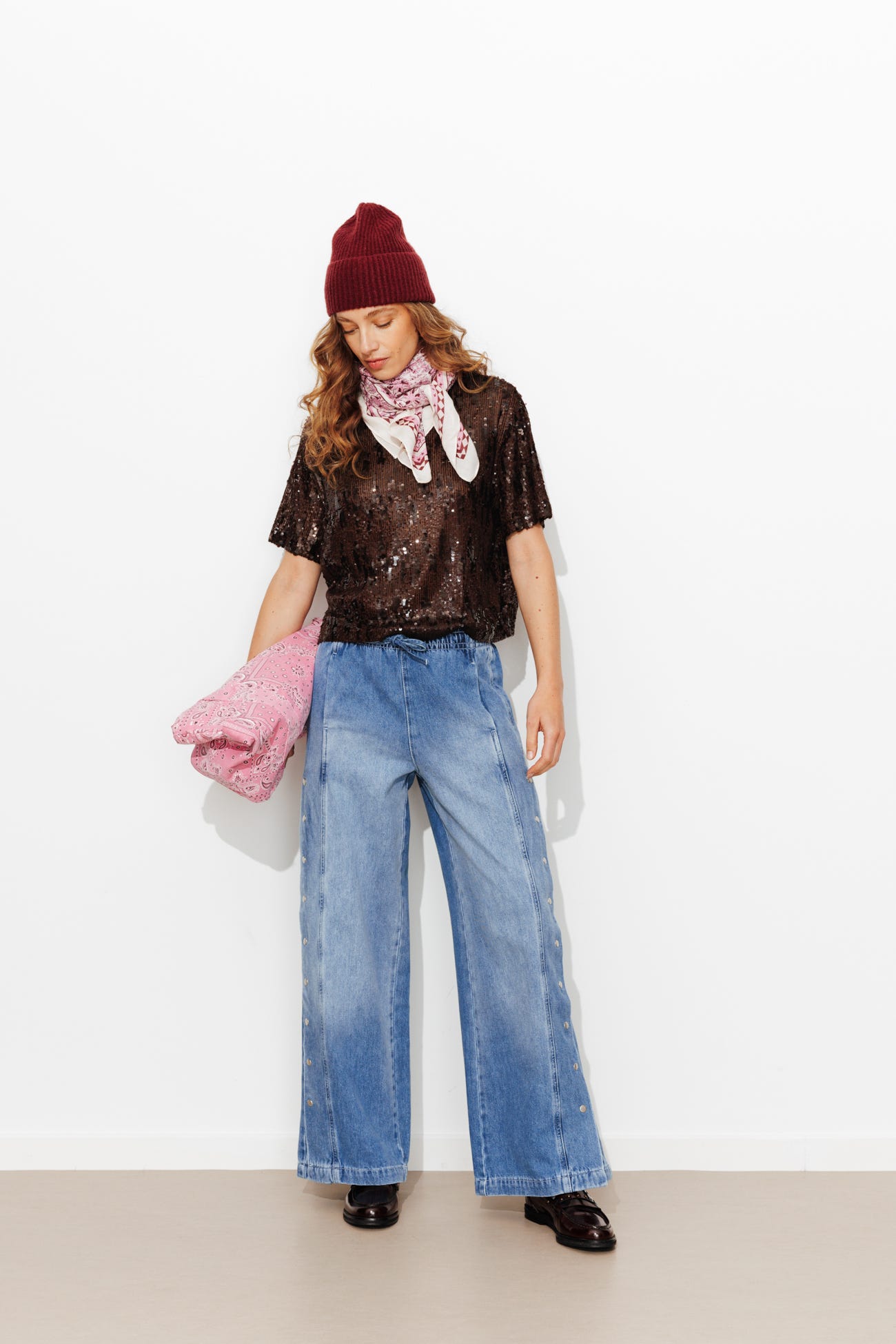 T-shirt à paillettes Femme