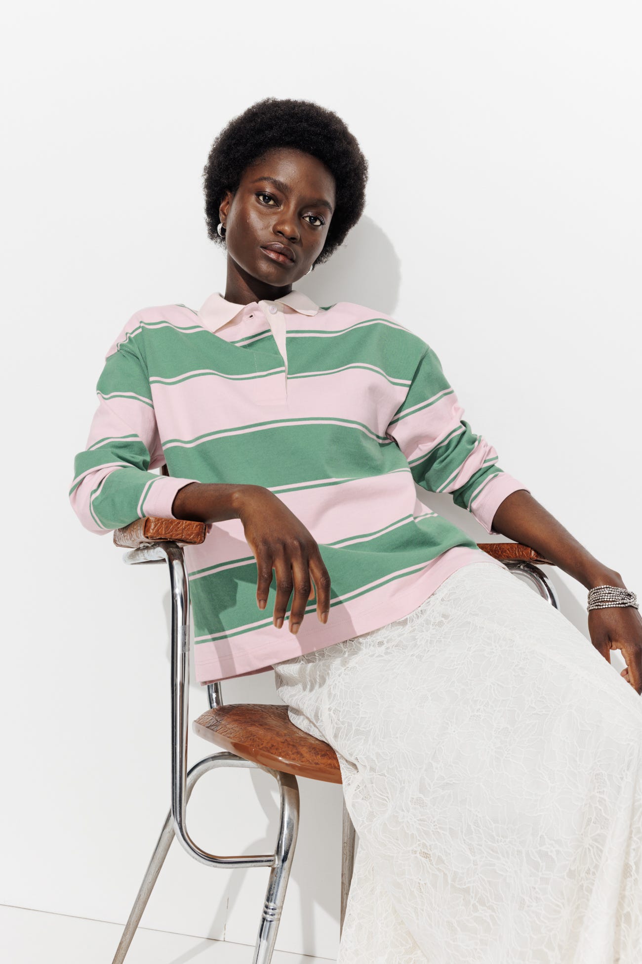 Polo de rayas manga larga